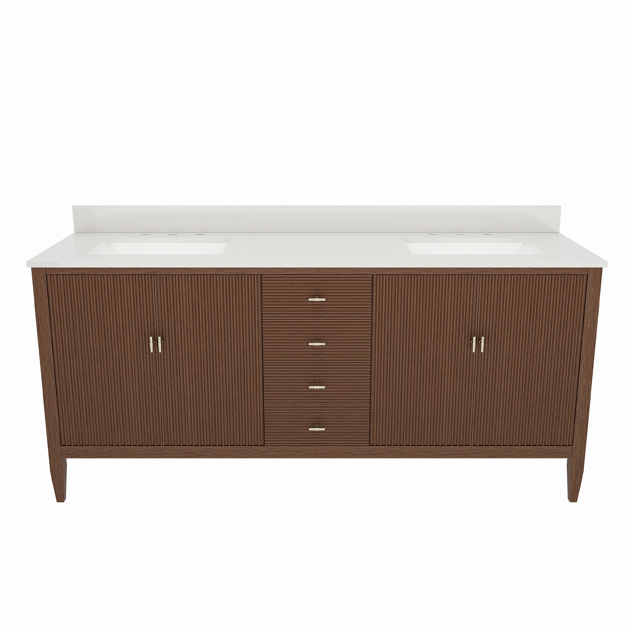 MAIDSTONE Valmont 72 Inch Fluted Vanity Base