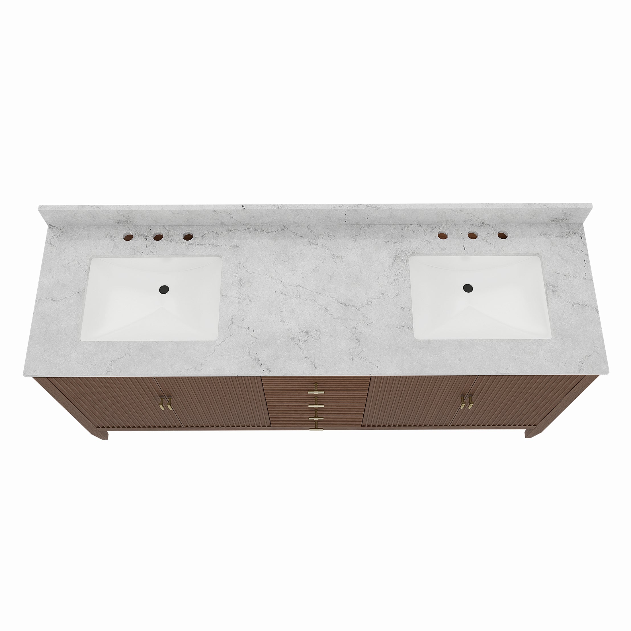 MAIDSTONE Valmont 72 Inch Fluted Vanity Base