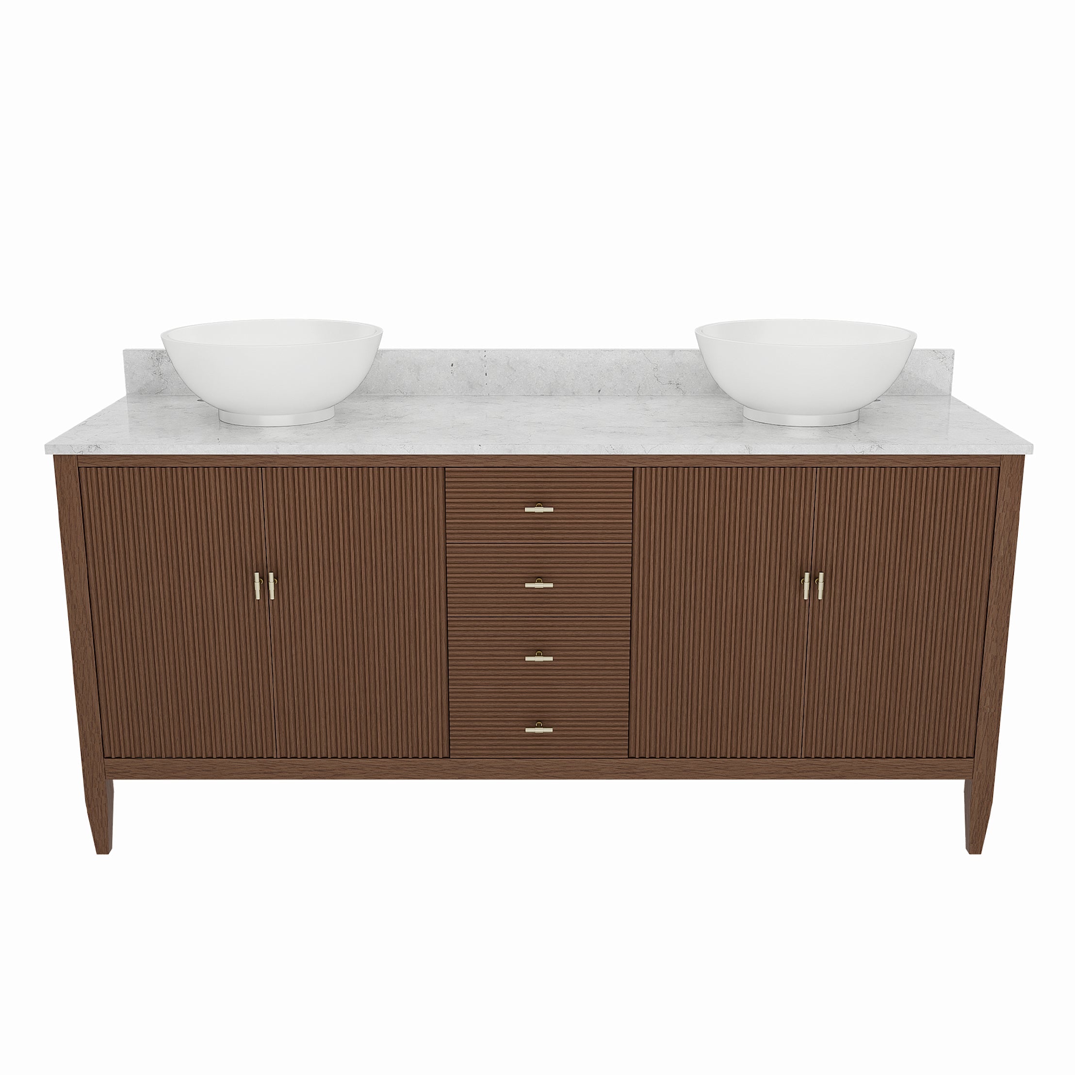 MAIDSTONE Valmont 72 Inch Fluted Vanity Base