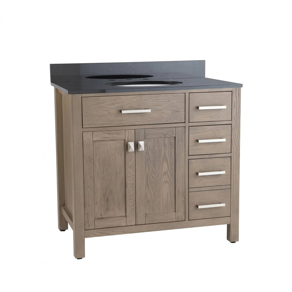 MAIDSTONE Neeson 36 Inch Birch and Oak Vanity