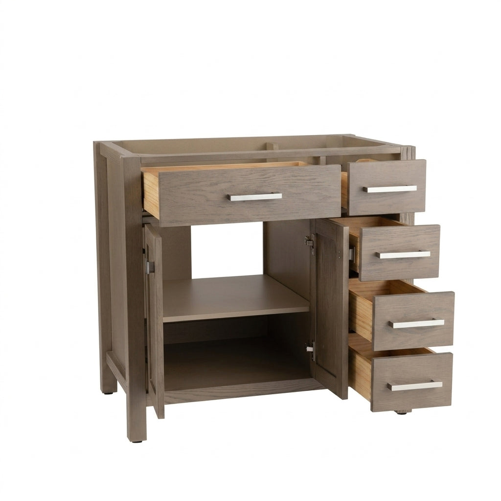 MAIDSTONE Neeson 36 Inch Birch and Oak Vanity