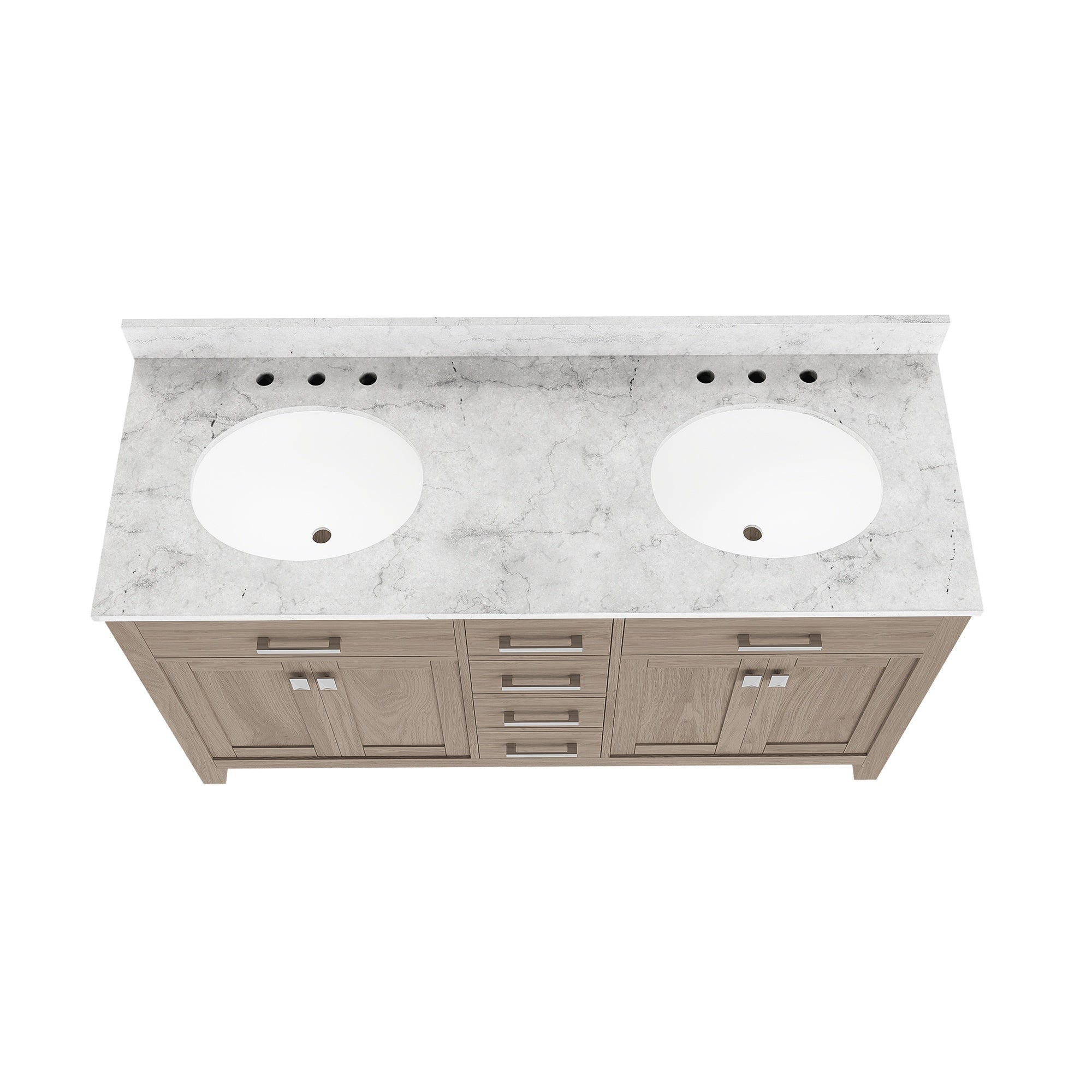 MAIDSTONE Neeson 60 Inch Oak and Birch Console Vanity