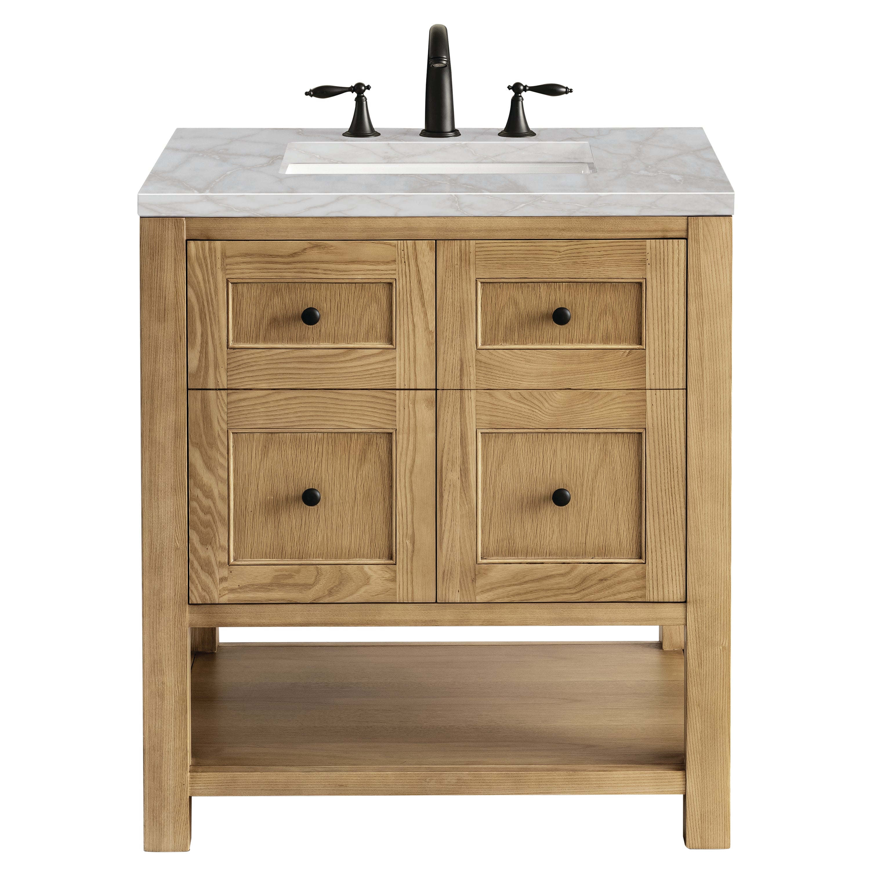 James Martin Breckenridge 30" Single Vanity in Light Natural Oak with 3cm Countertop
