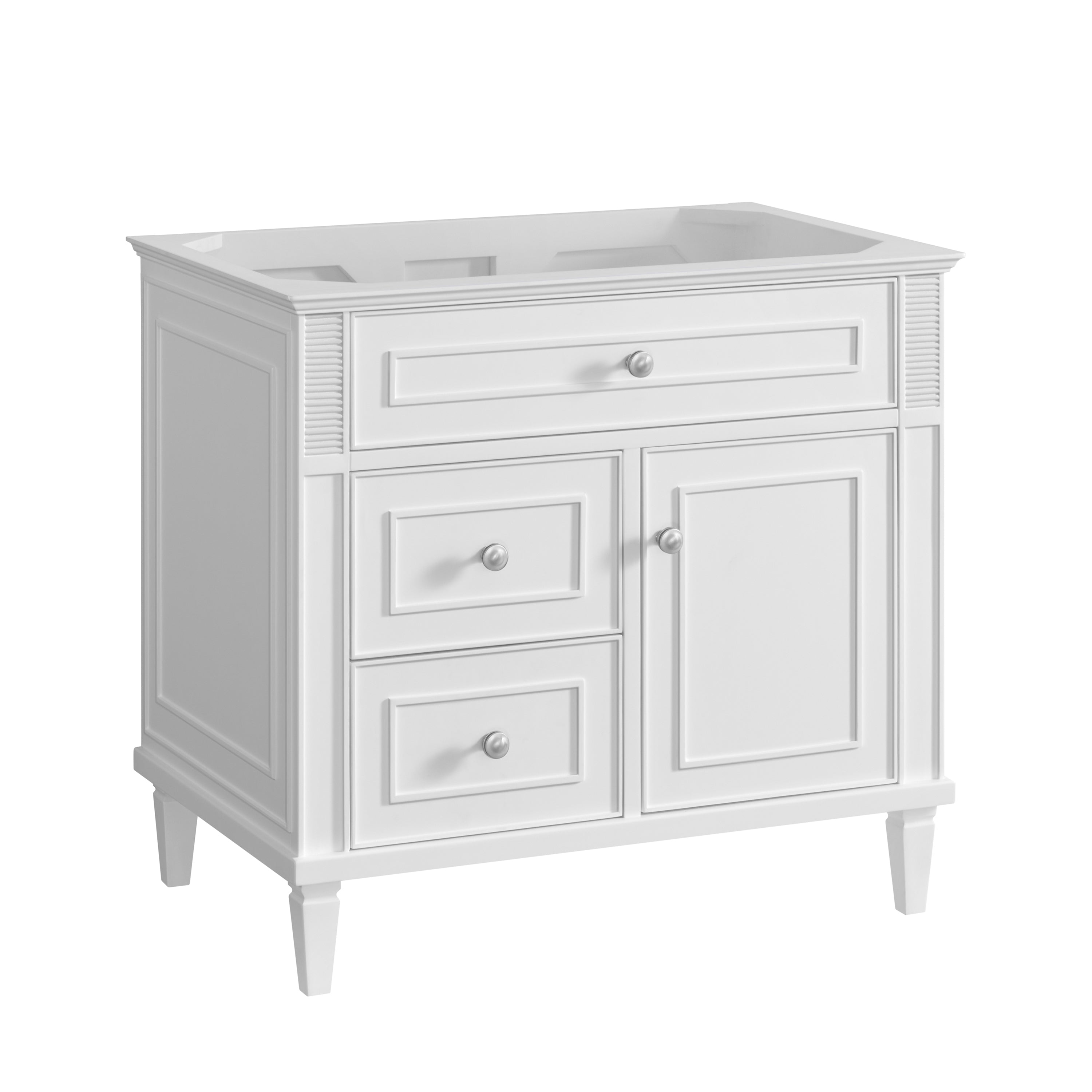 James Martin Lorelai 36" Single Vanity in Bright White with 3cm Countertop