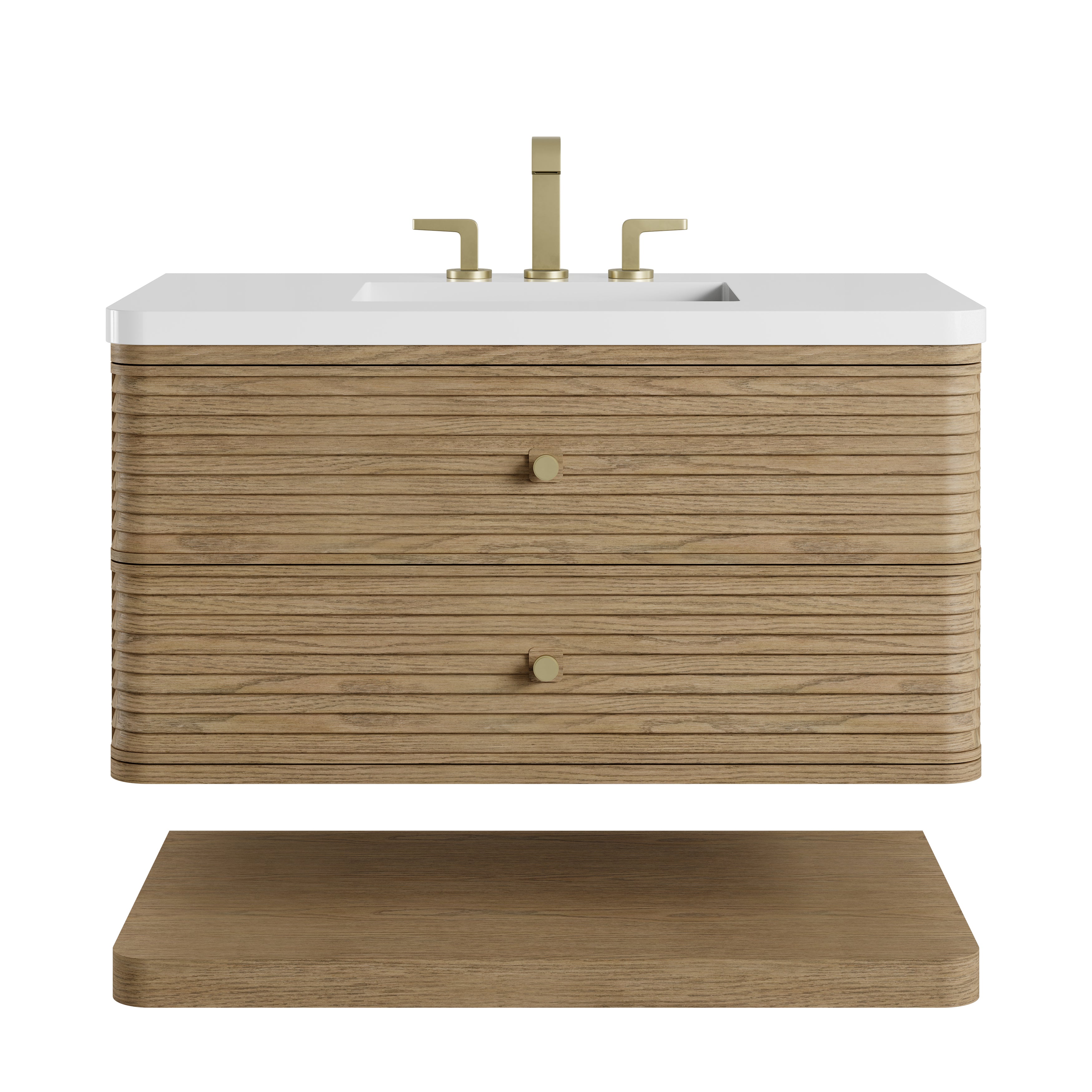 James Martin Allamari 36" Single Vanity in Dune Mist with 3cm Countertop