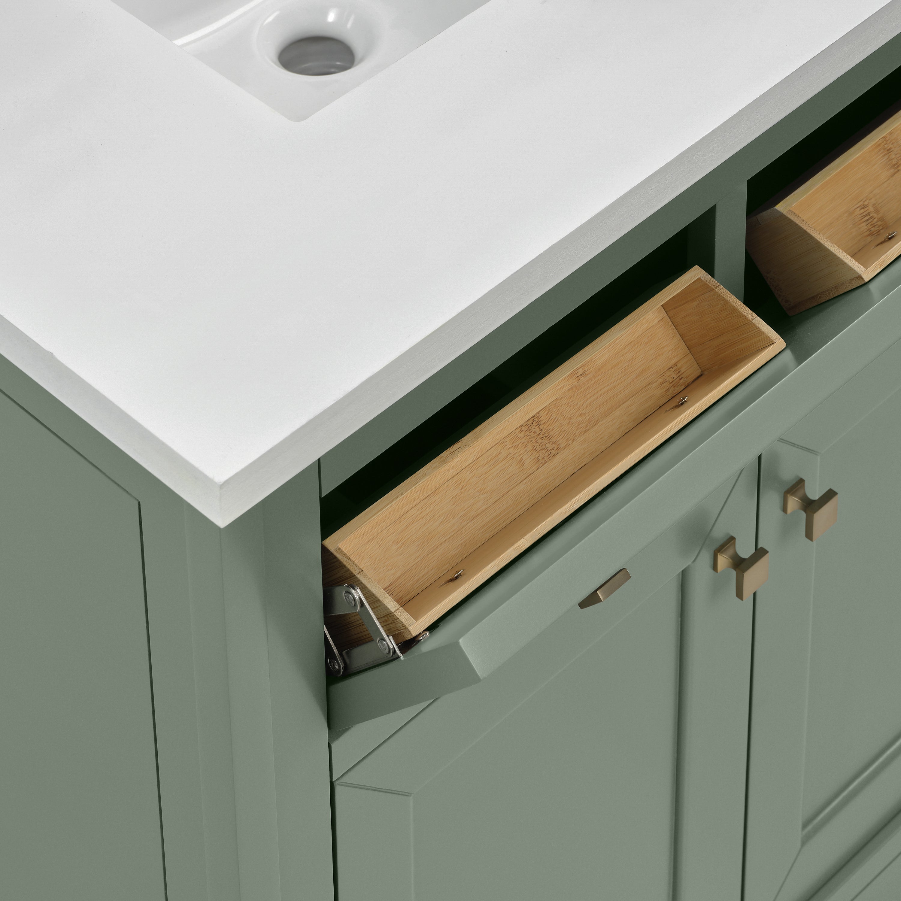 James Martin Chicago 30" Single Vanity in Smokey Celadon with 3cm Countertop