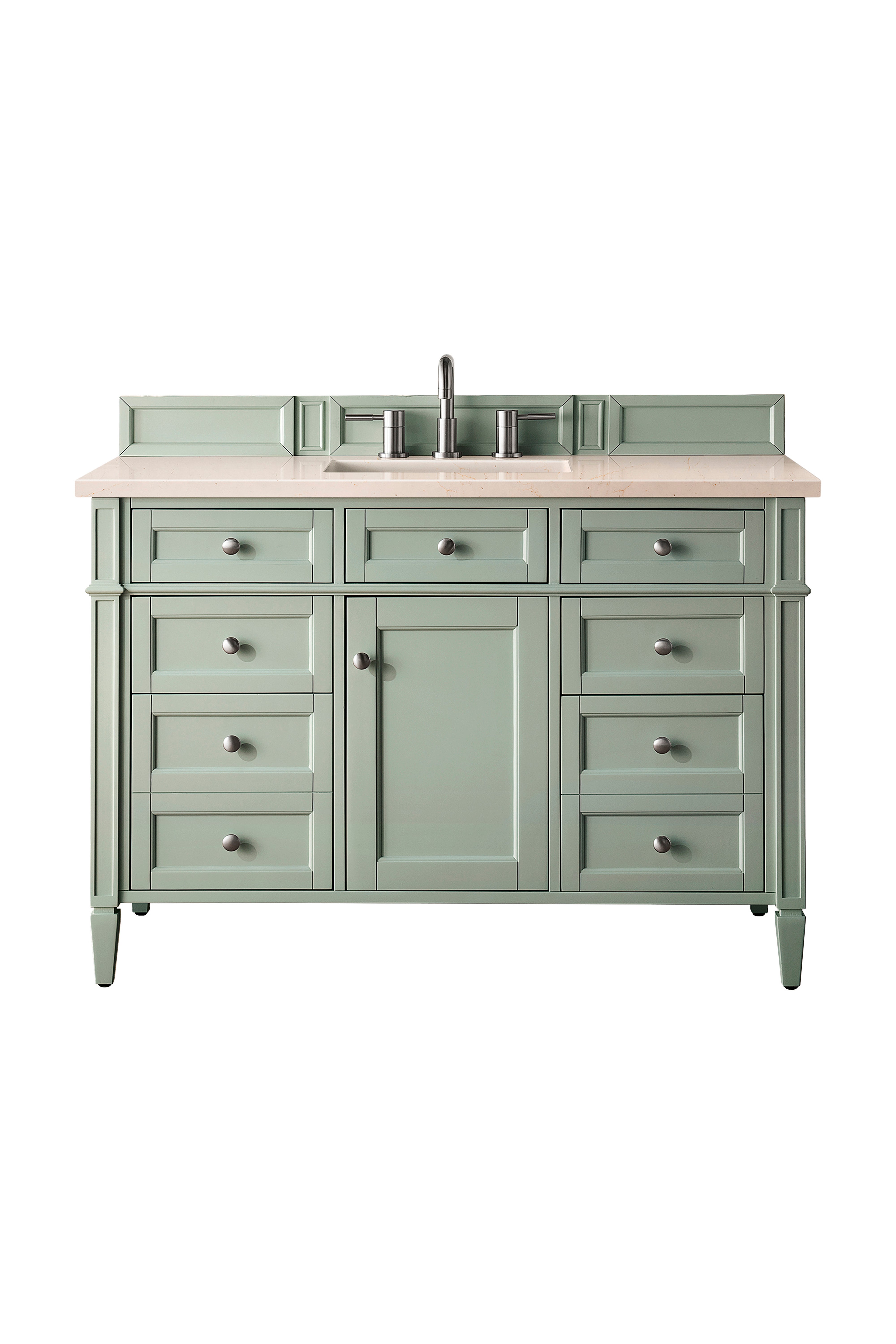 James Martin Brittany 48" Single Vanity in Sage Green with 3cm Countertop
