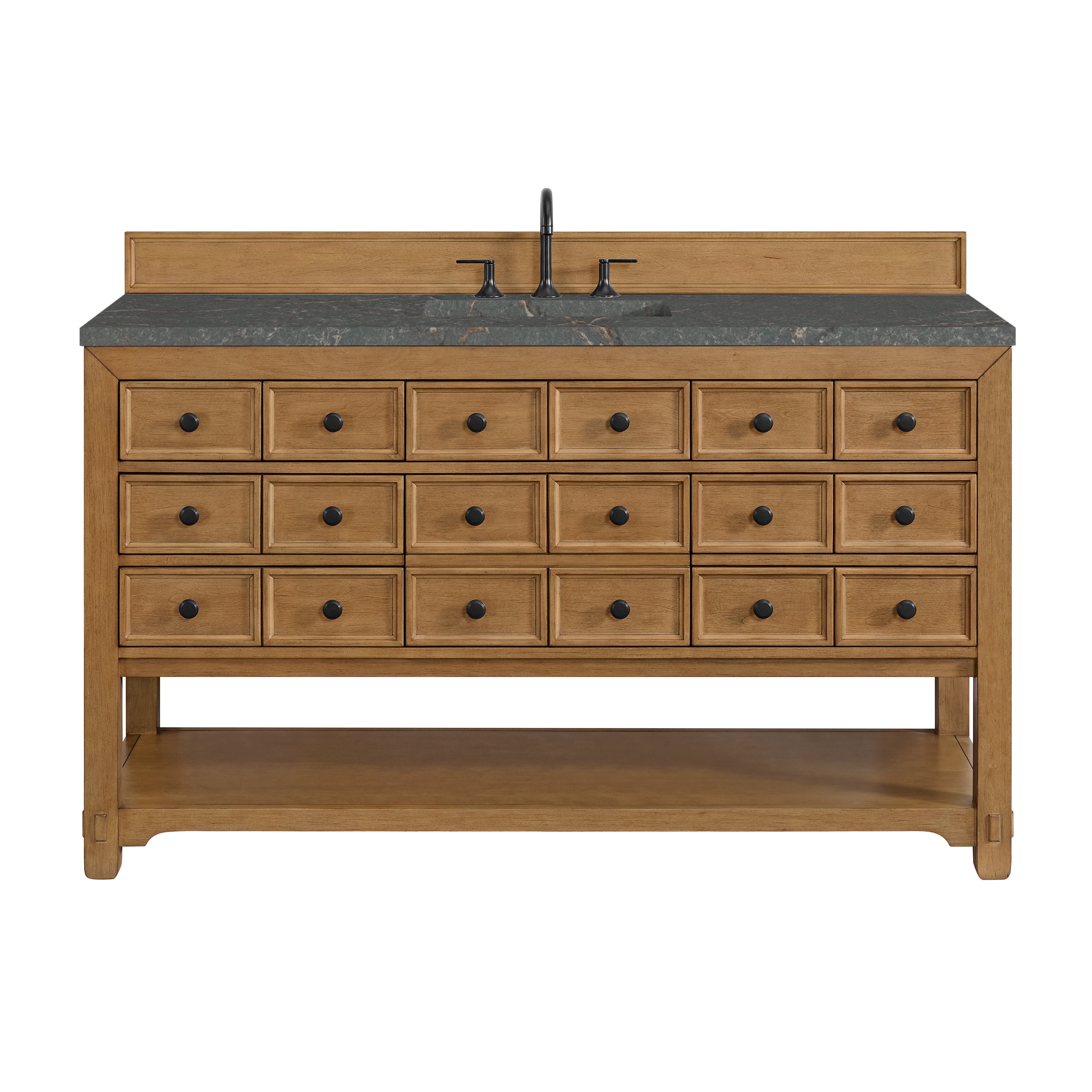 James Martin Malibu 60" Single Vanity in Amber Birch with 3cm Countertop