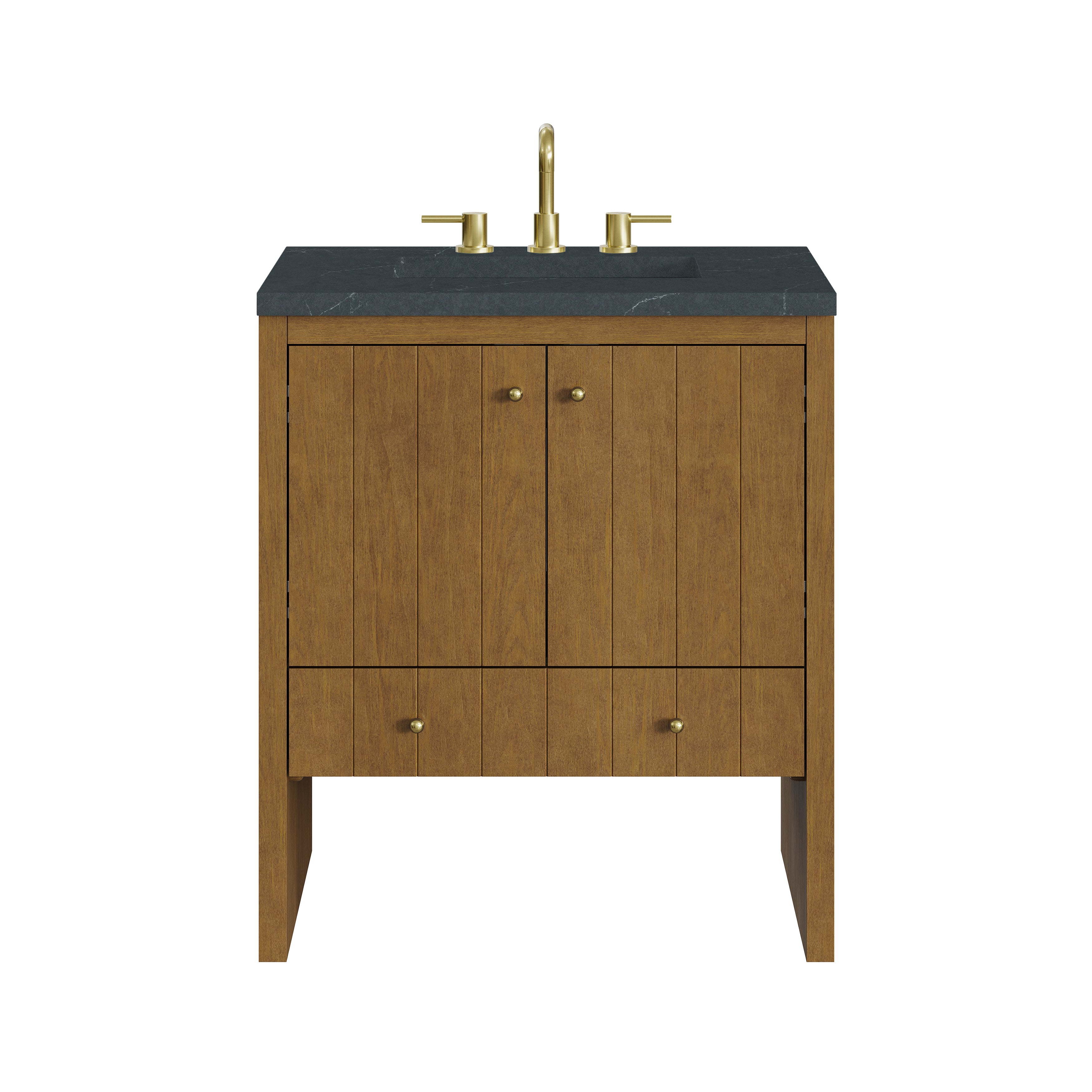 James Martin Hudson 30" Single Vanity in Honey Oak with 3cm Countertop