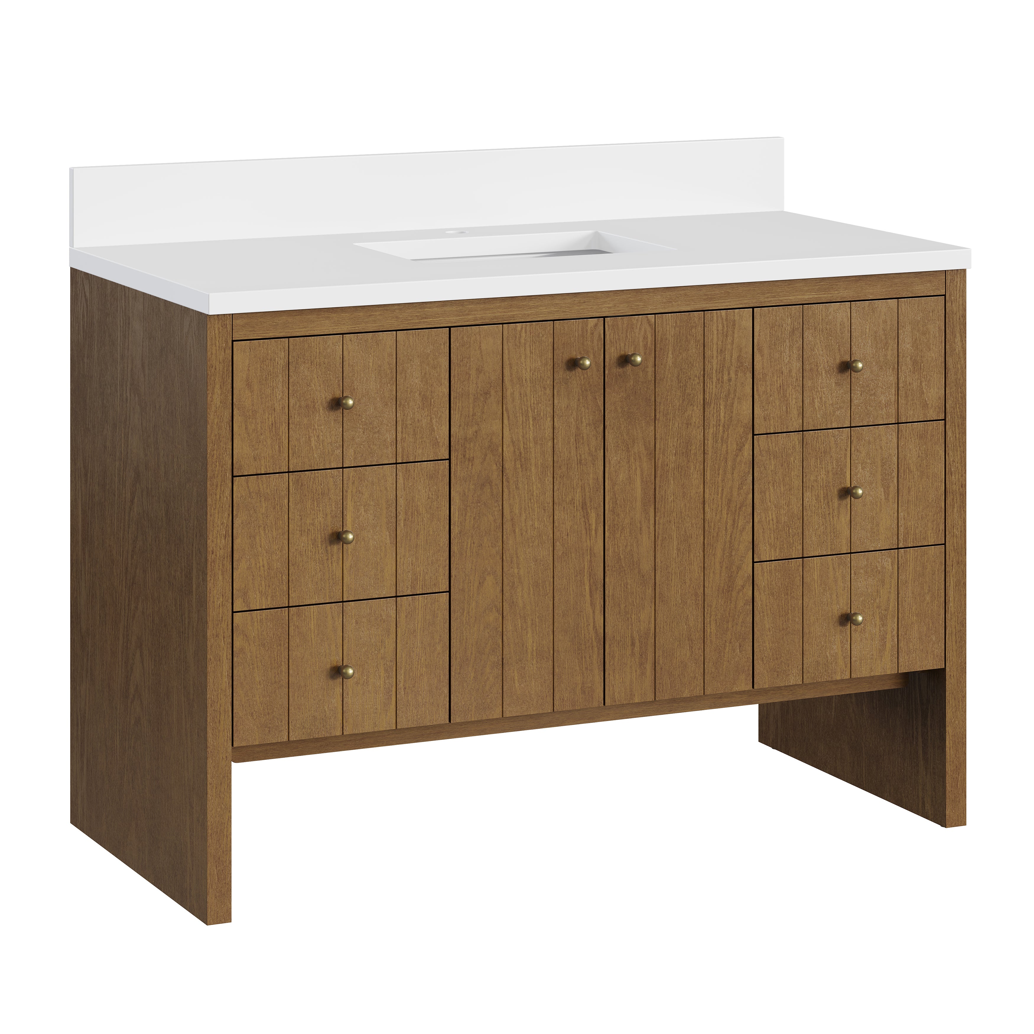 James Martin Hudson 48" Single Vanity in Honey Oak with 3cm Countertop