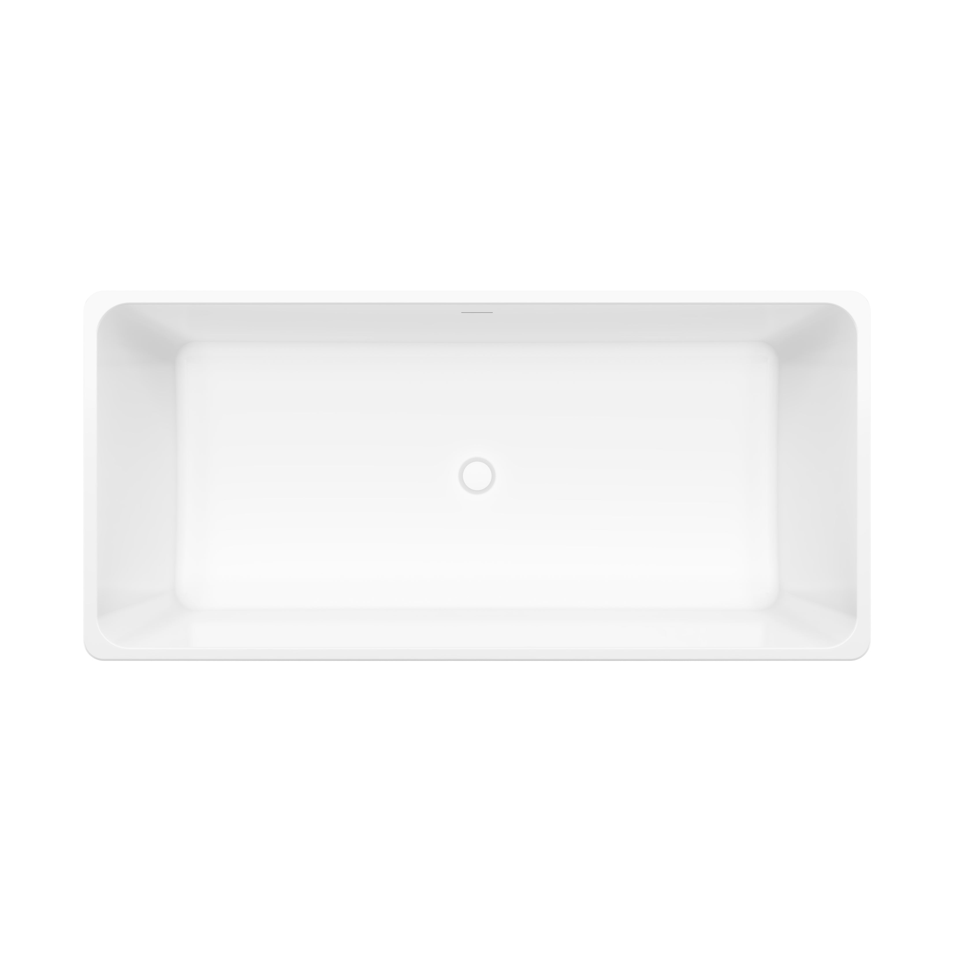 Maax Nakuru 67 x 31 Acrylic Freestanding Rectangular Center Drain Bathtub