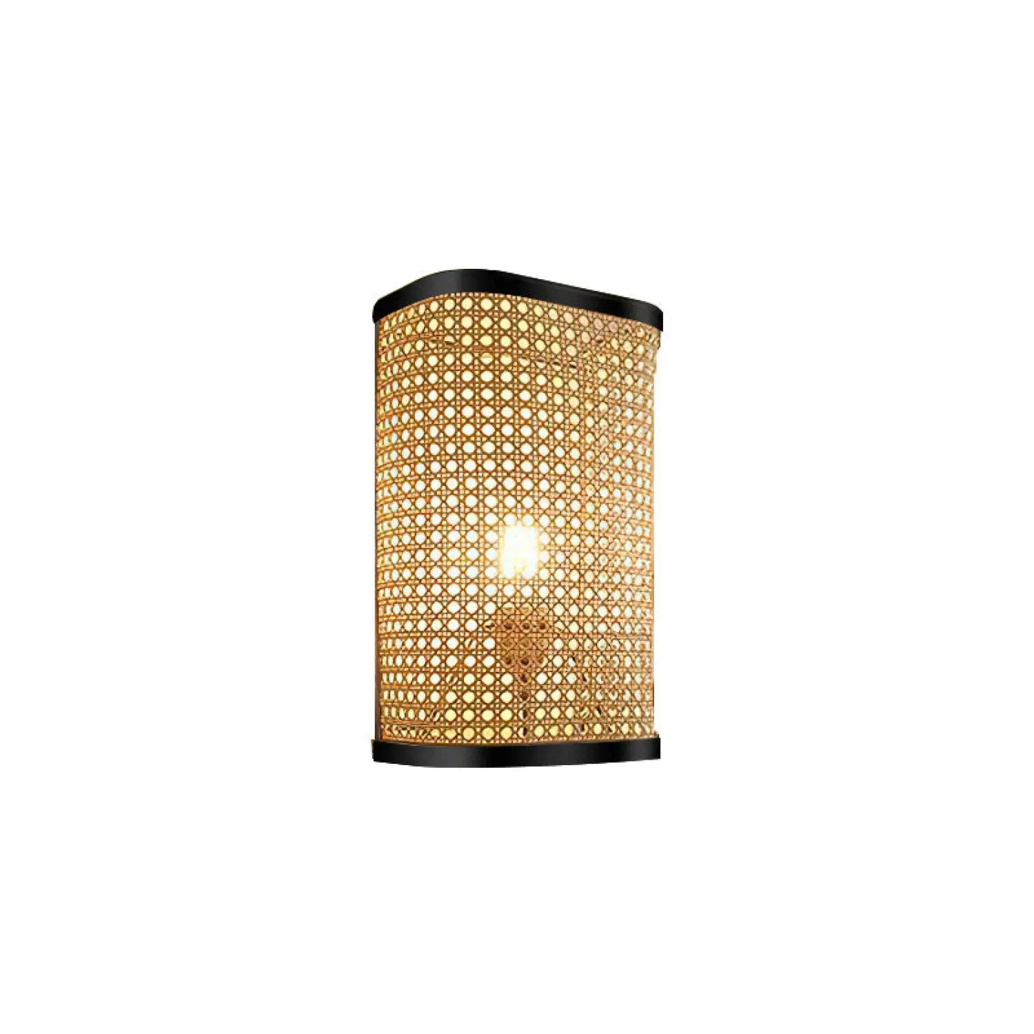 Natural Rattan Wall Lamps for Bedside, Aisle & Living Room Lighting