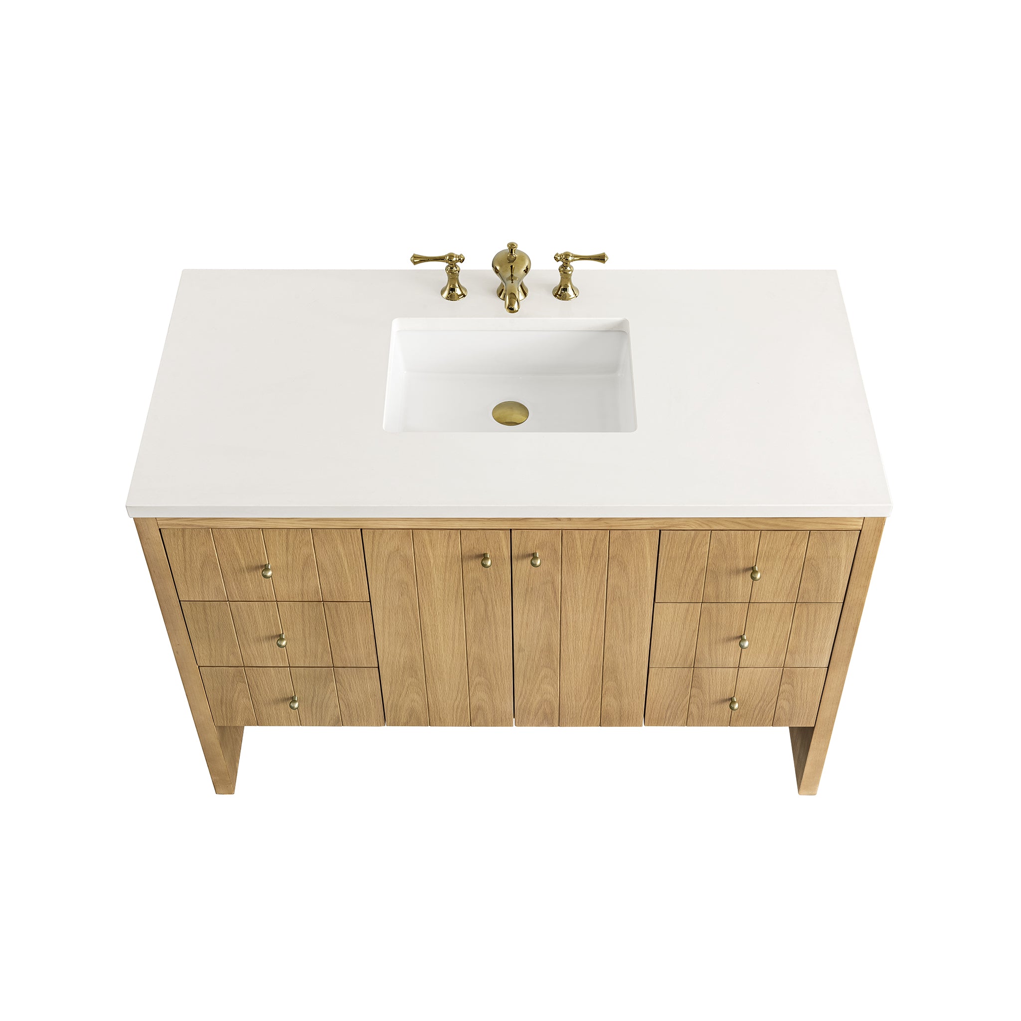 James Martin Hudson 48" Single Vanity in Light Natural Oak with 3cm Countertop