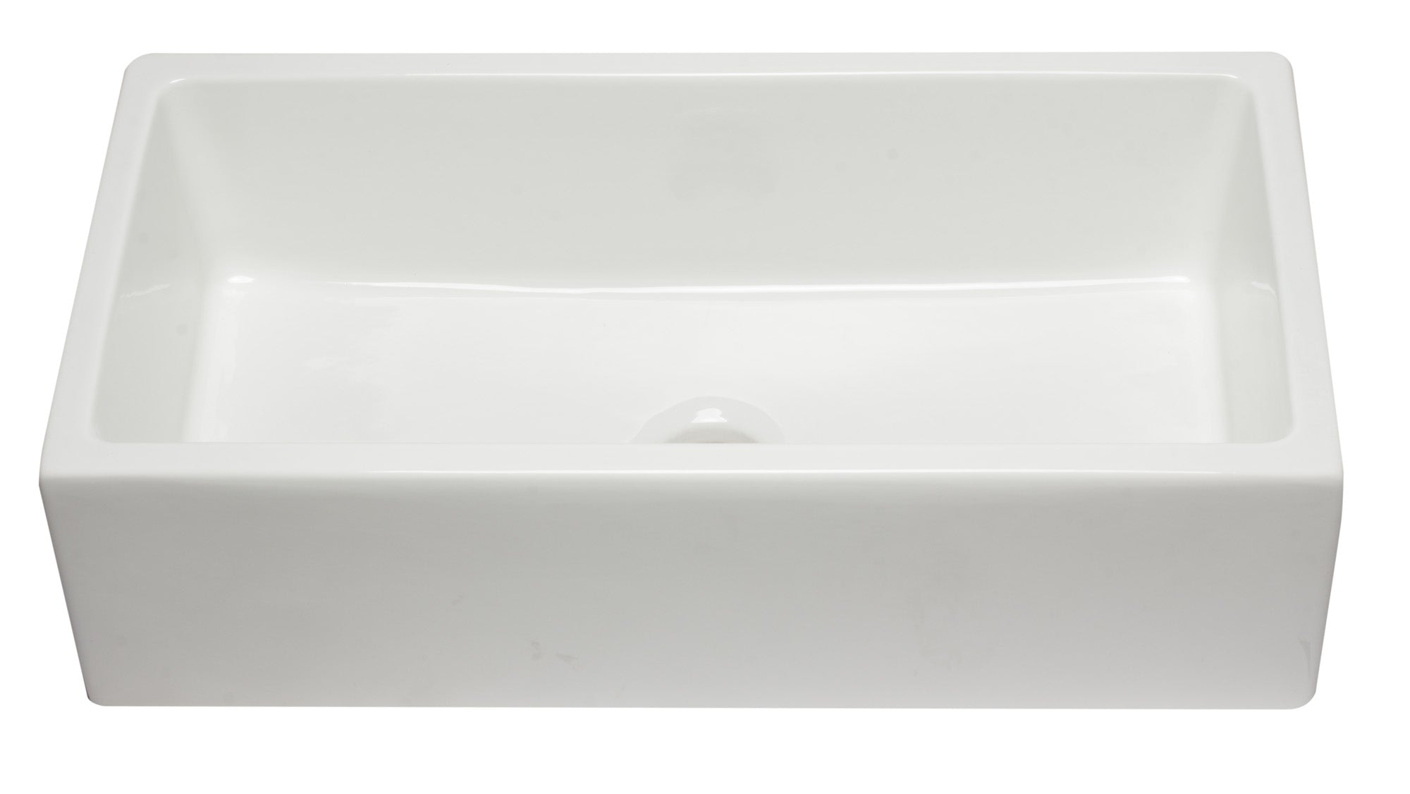 ALFI brand AB3618HS Reversible Smooth / Fluted Single Bowl Fireclay Farm Sink
