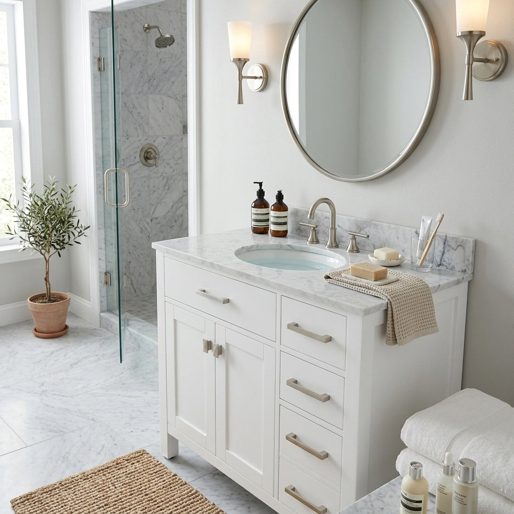MAIDSTONE Neeson 36 Inch Birch and Oak Vanity