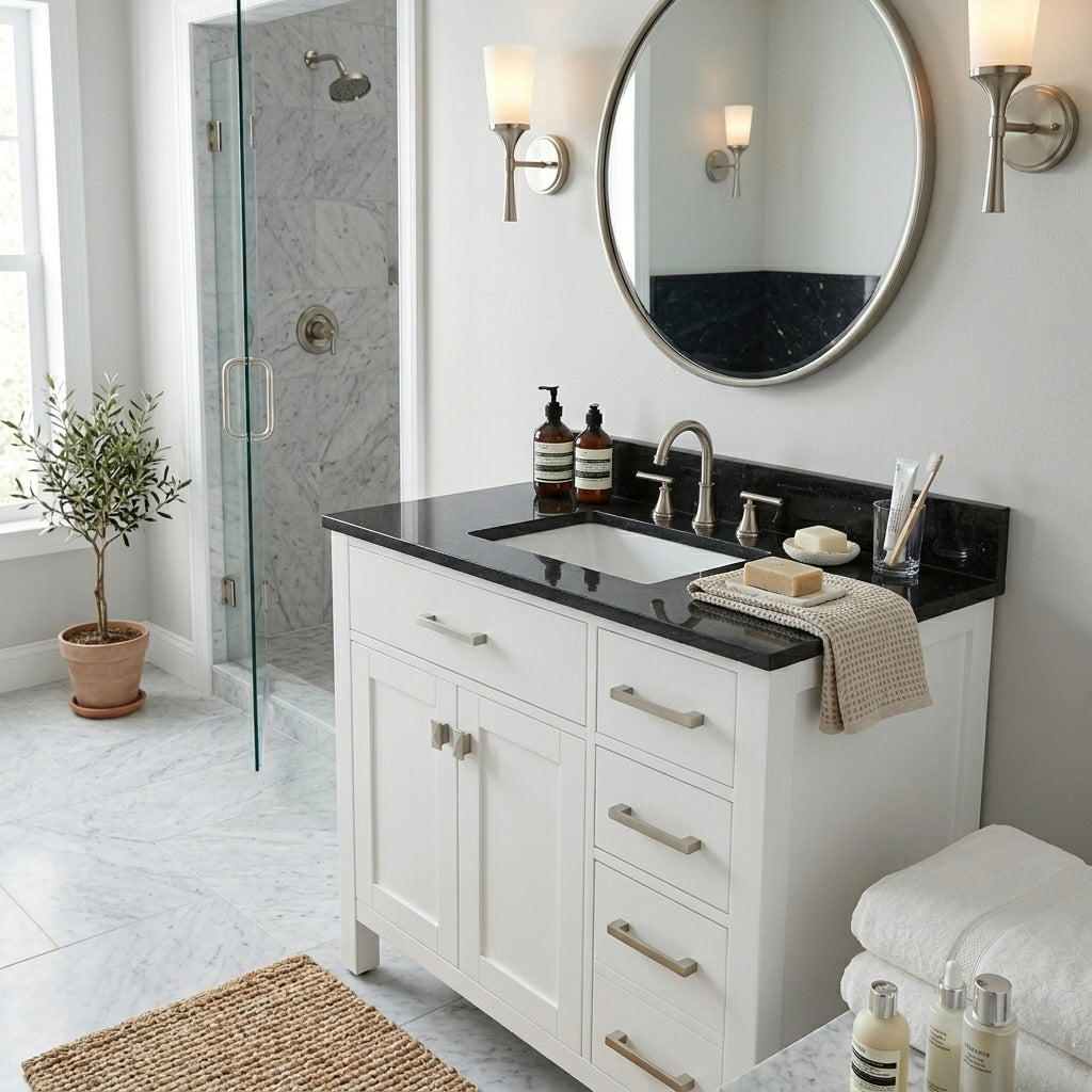 MAIDSTONE Neeson 36 Inch Birch and Oak Vanity