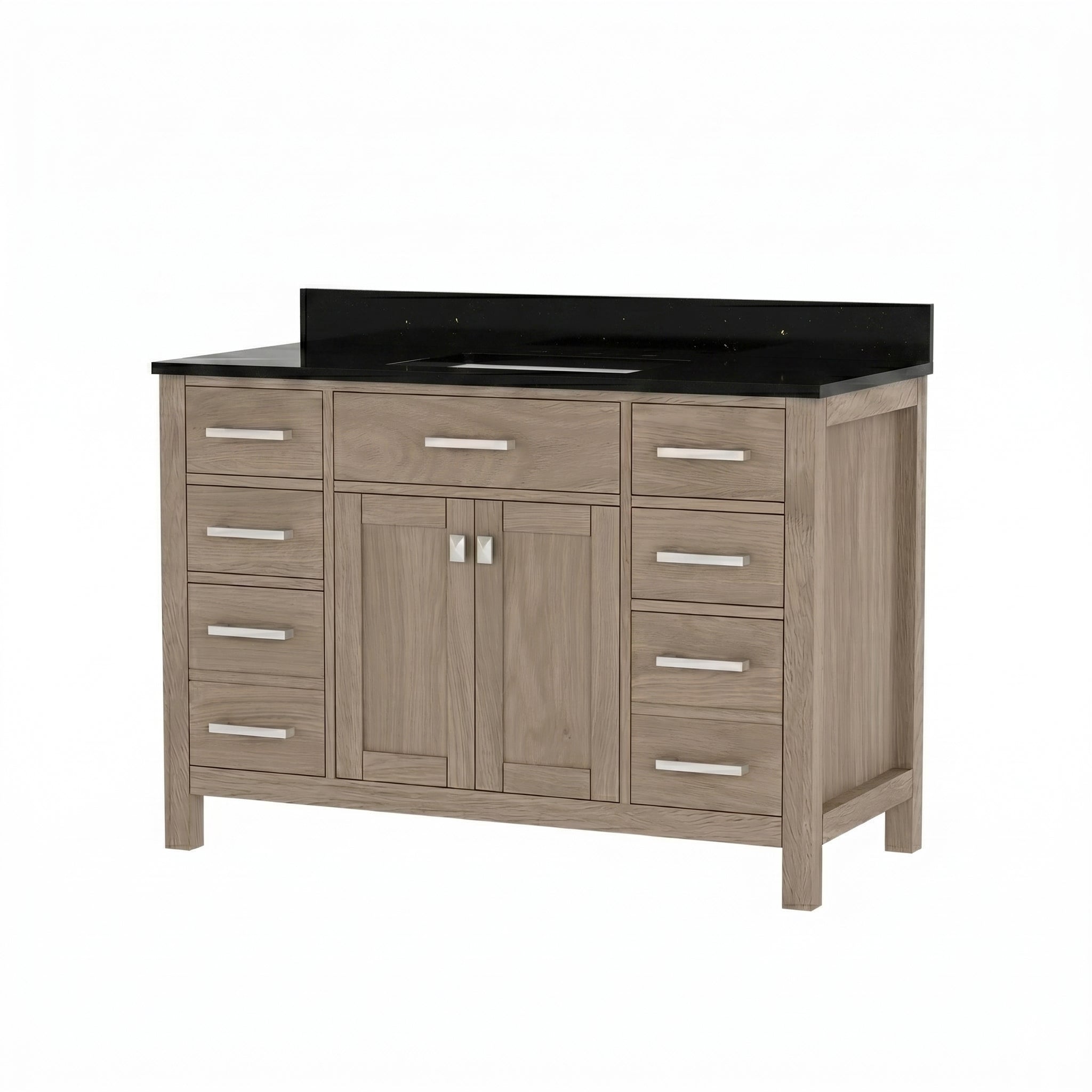 MAIDSTONE Neeson 48 Inch Oak and Birch Vanity