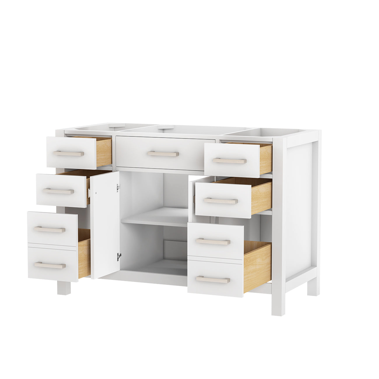 MAIDSTONE Neeson 48 Inch Oak and Birch Vanity