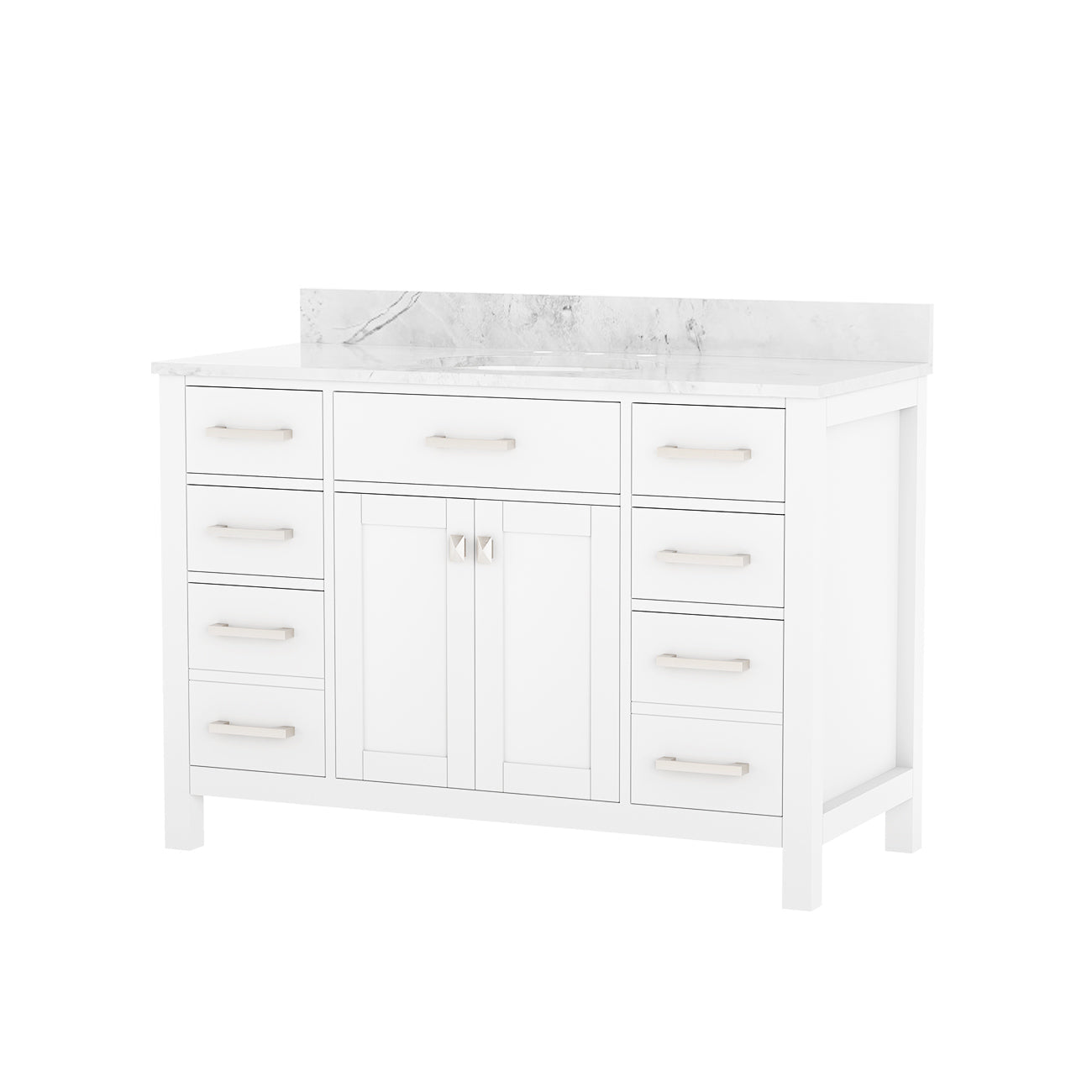 MAIDSTONE Neeson 48 Inch Oak and Birch Vanity