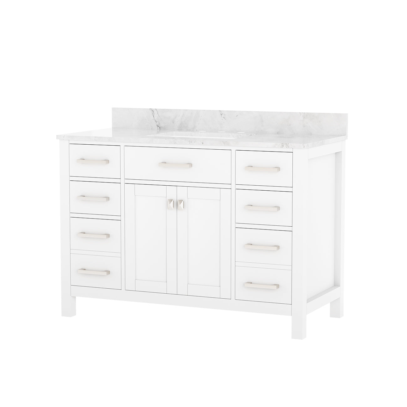 MAIDSTONE Neeson 48 Inch Oak and Birch Vanity