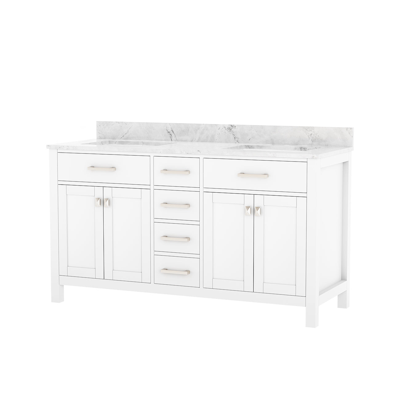 MAIDSTONE Neeson 60 Inch Oak and Birch Console Vanity