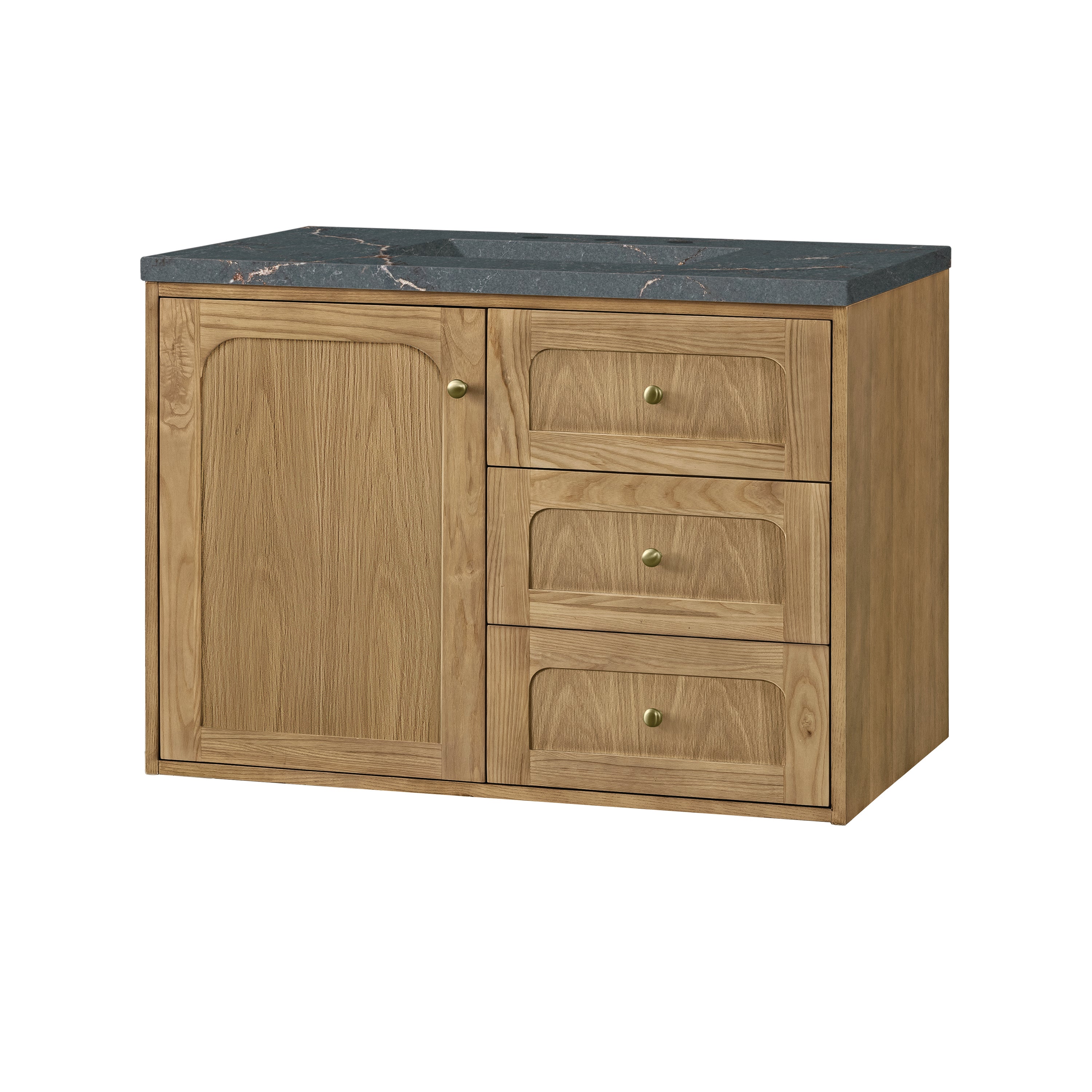 James Martin Laurent 36" Single Vanity in Light Natural Oak with 3cm Countertop