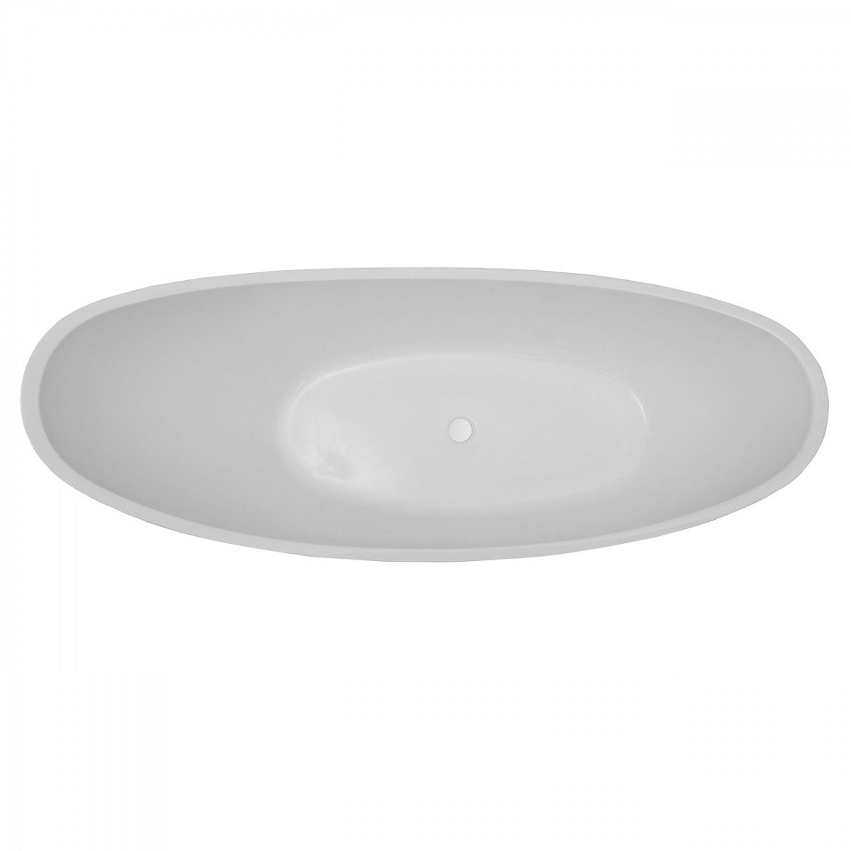 MAIDSTONE Nerida 73 Inch Acrylic Contemporary Double Slipper Tub - No Faucet Drilling