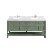 James Martin Breckenridge 72" Double Vanity in Smokey Celadon with 3cm Countertop