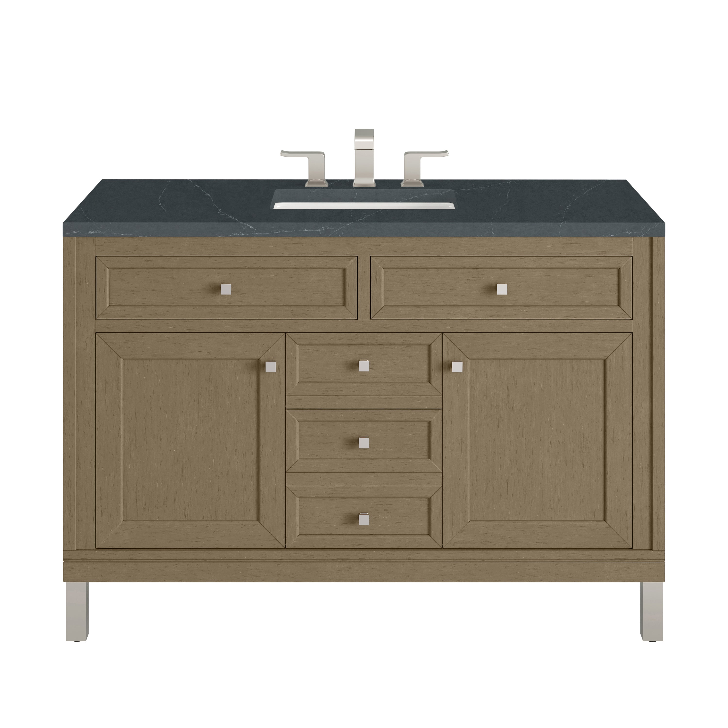 James Martin Chicago 48" Single Vanity in Walnut Whisper with 3cm Countertop