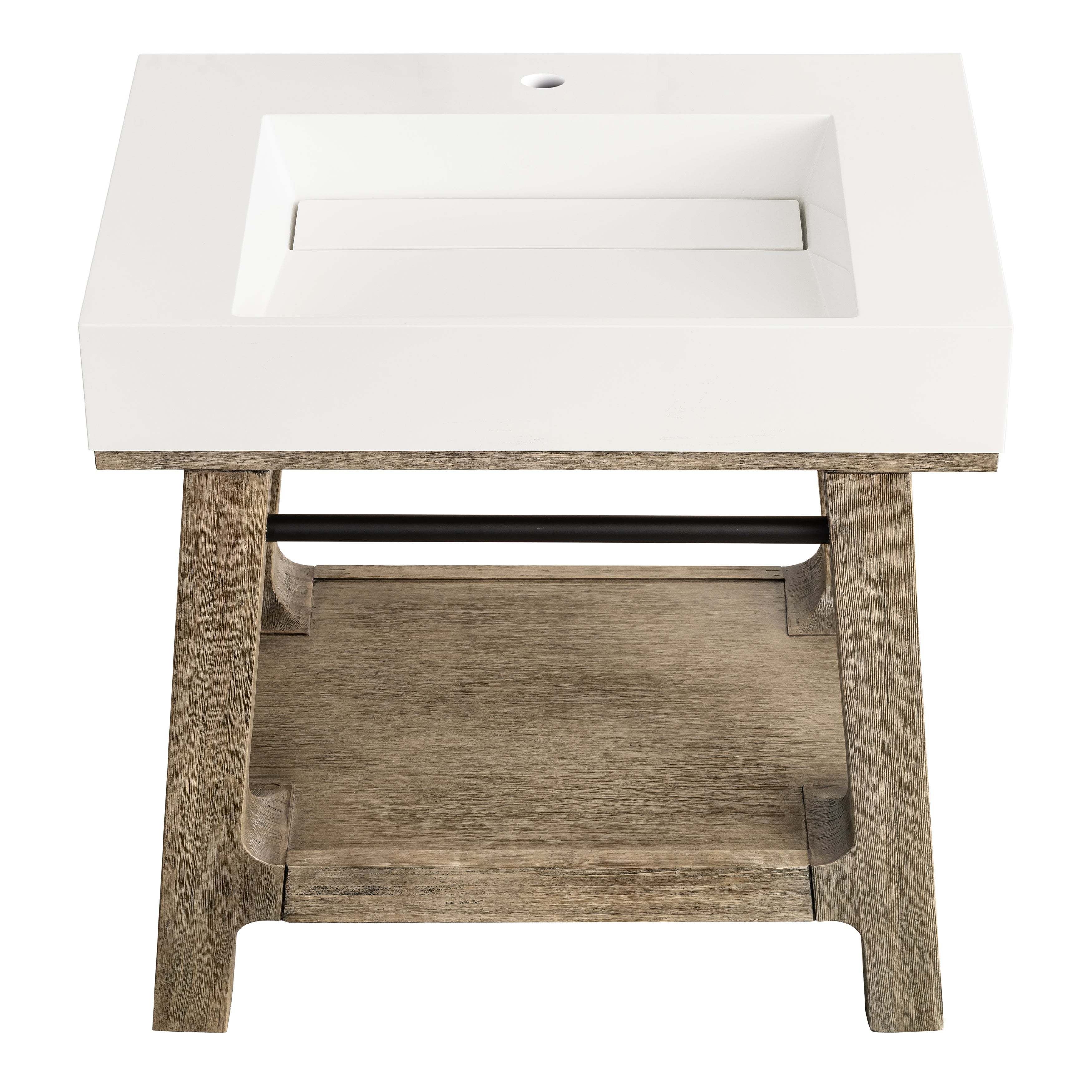 James Martin Auburn 31.5" Single Weathered Timber Sink Console