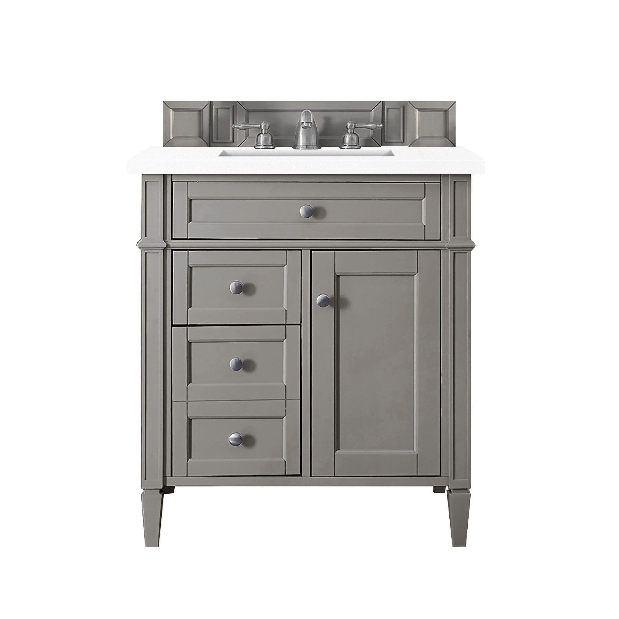 James Martin Brittany 30" Single Vanity in Urban Gray with 3cm Countertop