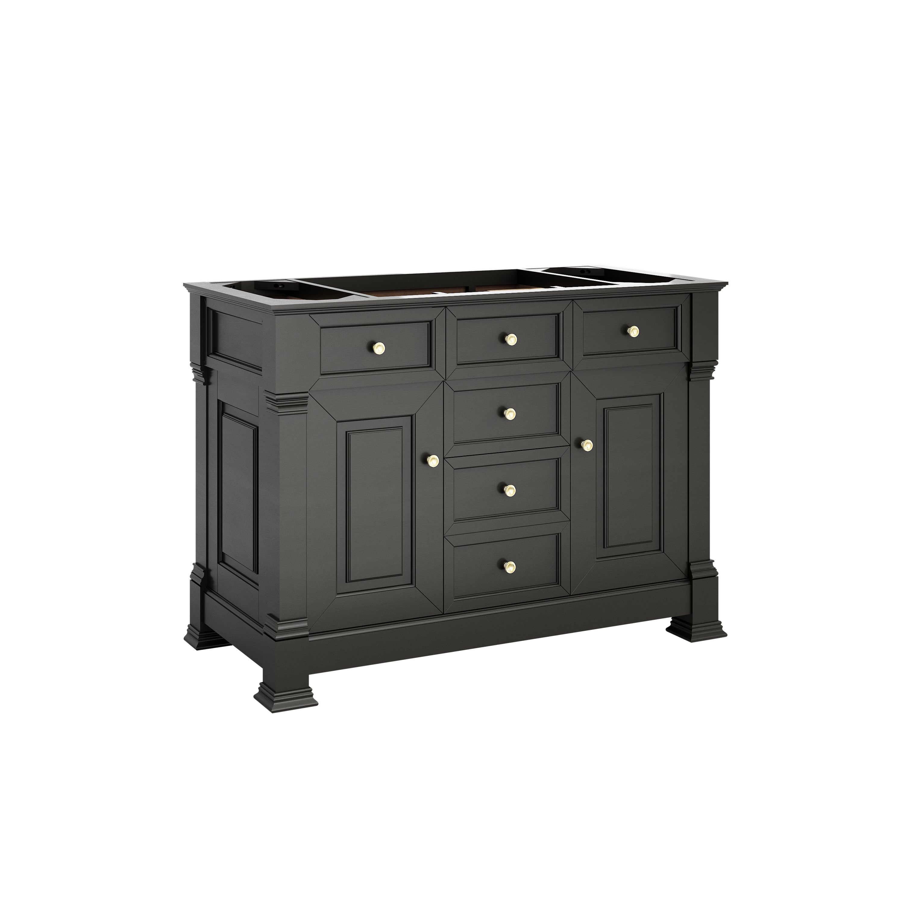 James Martin Brookfield 48" Single Vanity in Black Onyx with 3cm Countertop