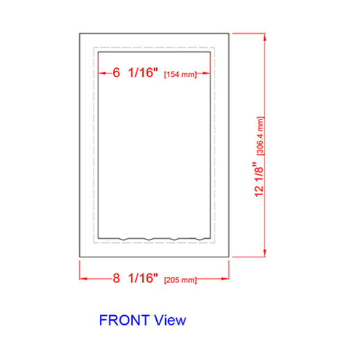 Single Shelf Recessed Niche in Designer White