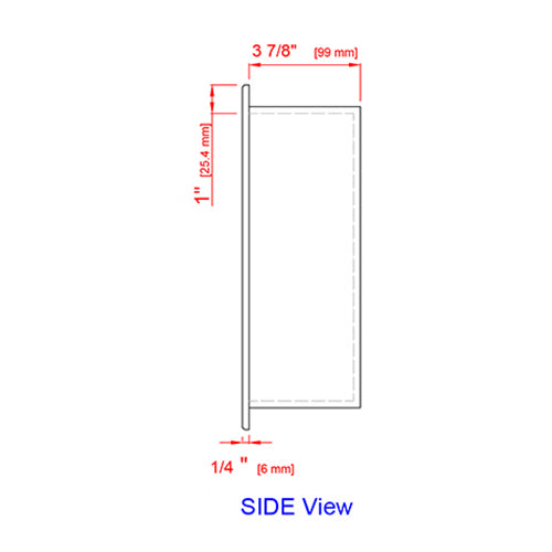 Single Shelf Recessed Niche in Designer White