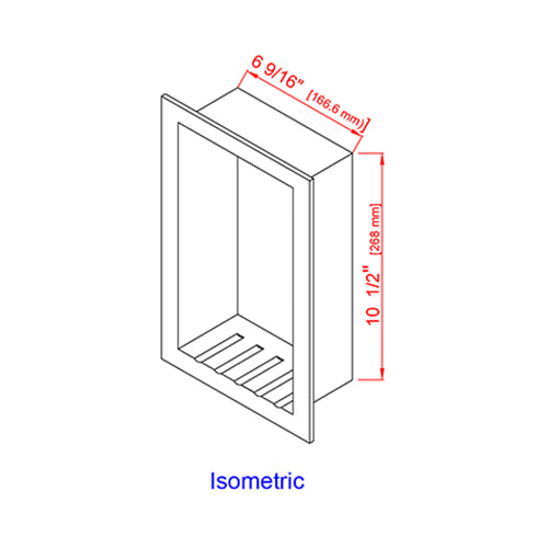 Single Shelf Recessed Niche in Designer White
