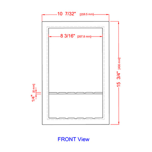 Double Shelf Recessed Niche in Designer White