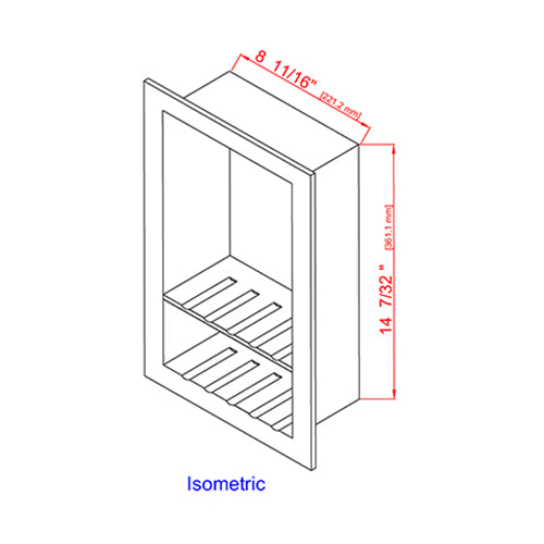 Double Shelf Recessed Niche in Designer White