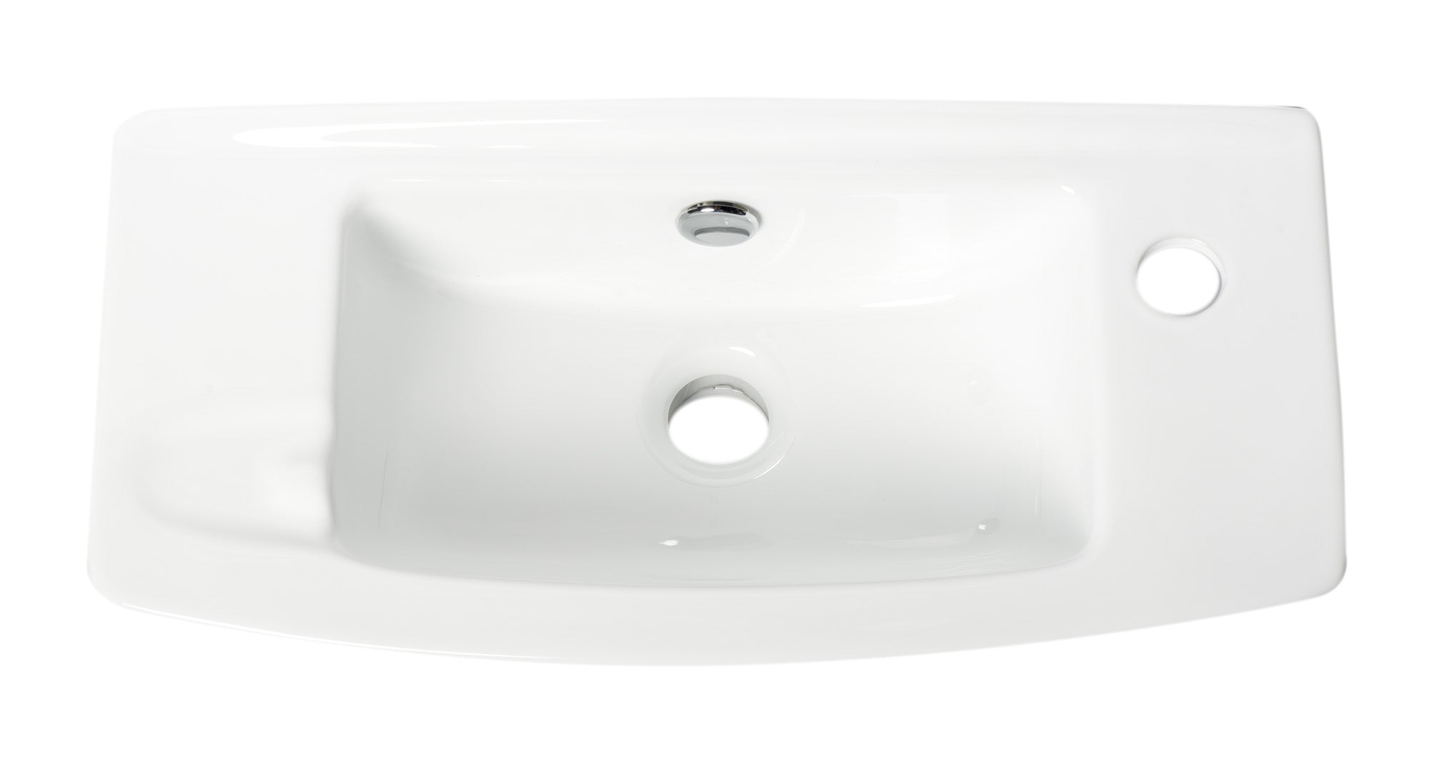 ALFI brand  ABC115 White 20" Small Wall Mounted Ceramic Sink with Faucet Hole
