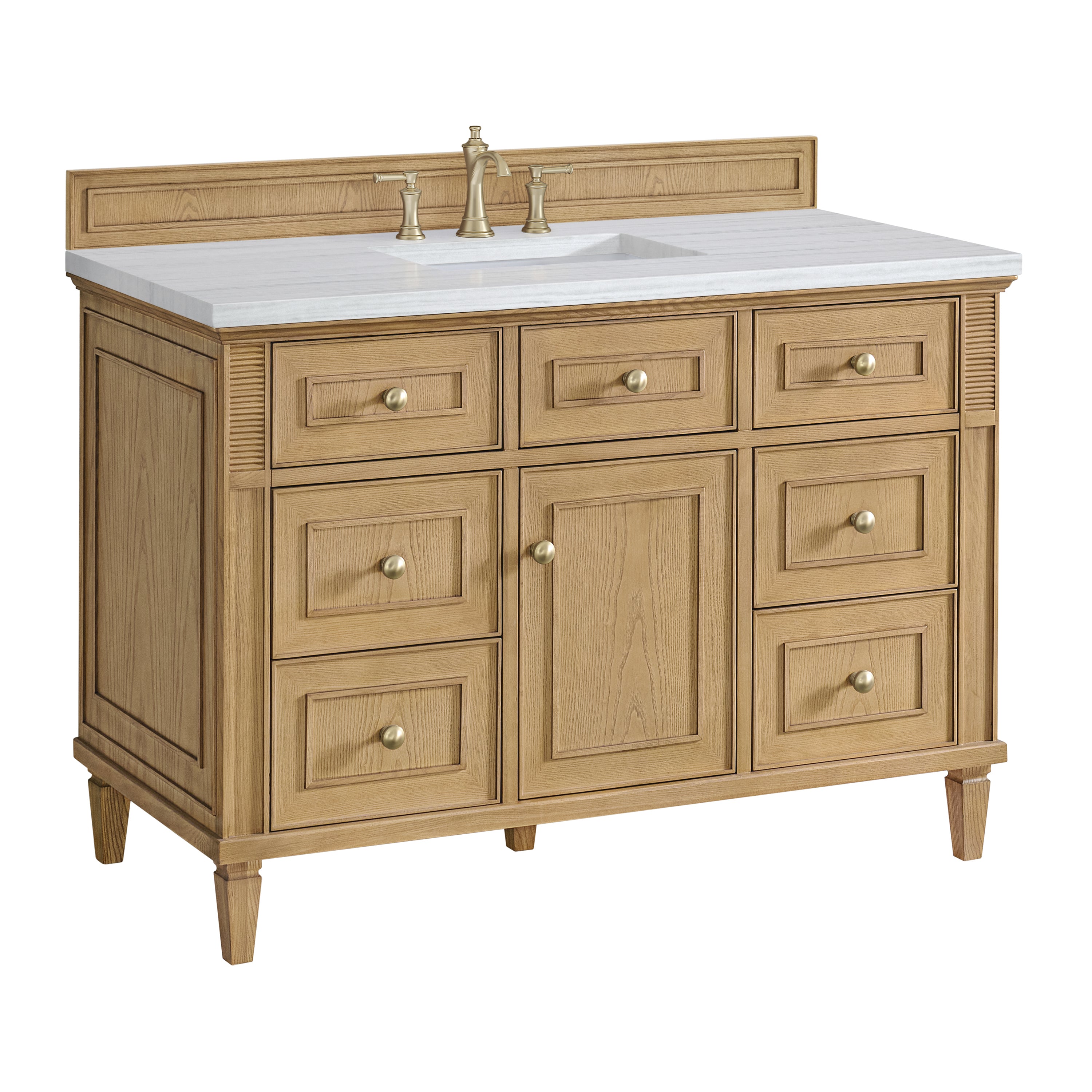 James Martin Lorelai 48" Single Vanity in Light Natural Oak with 3cm Countertop