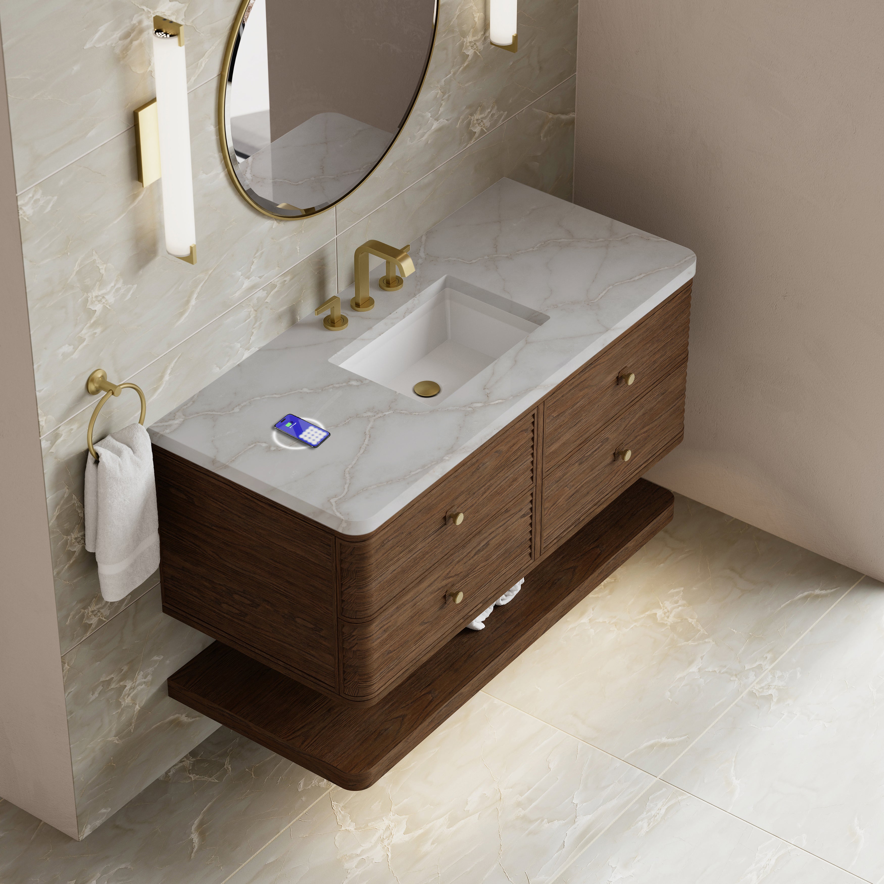 James Martin Allamari 48" Single Vanity in Sable with 3cm Countertop