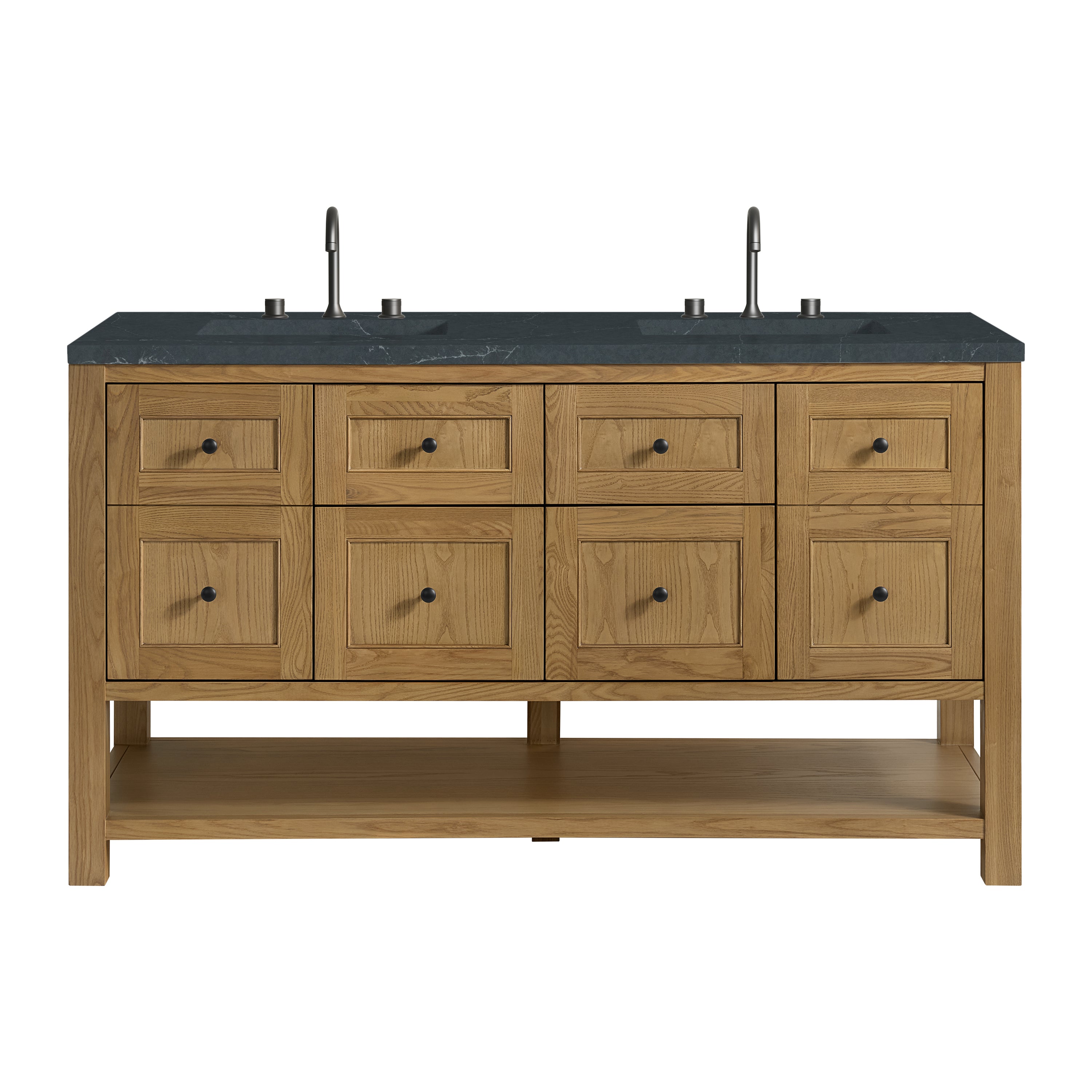 James Martin Breckenridge 60" Double Vanity in Light Natural Oak with 3cm Countertop