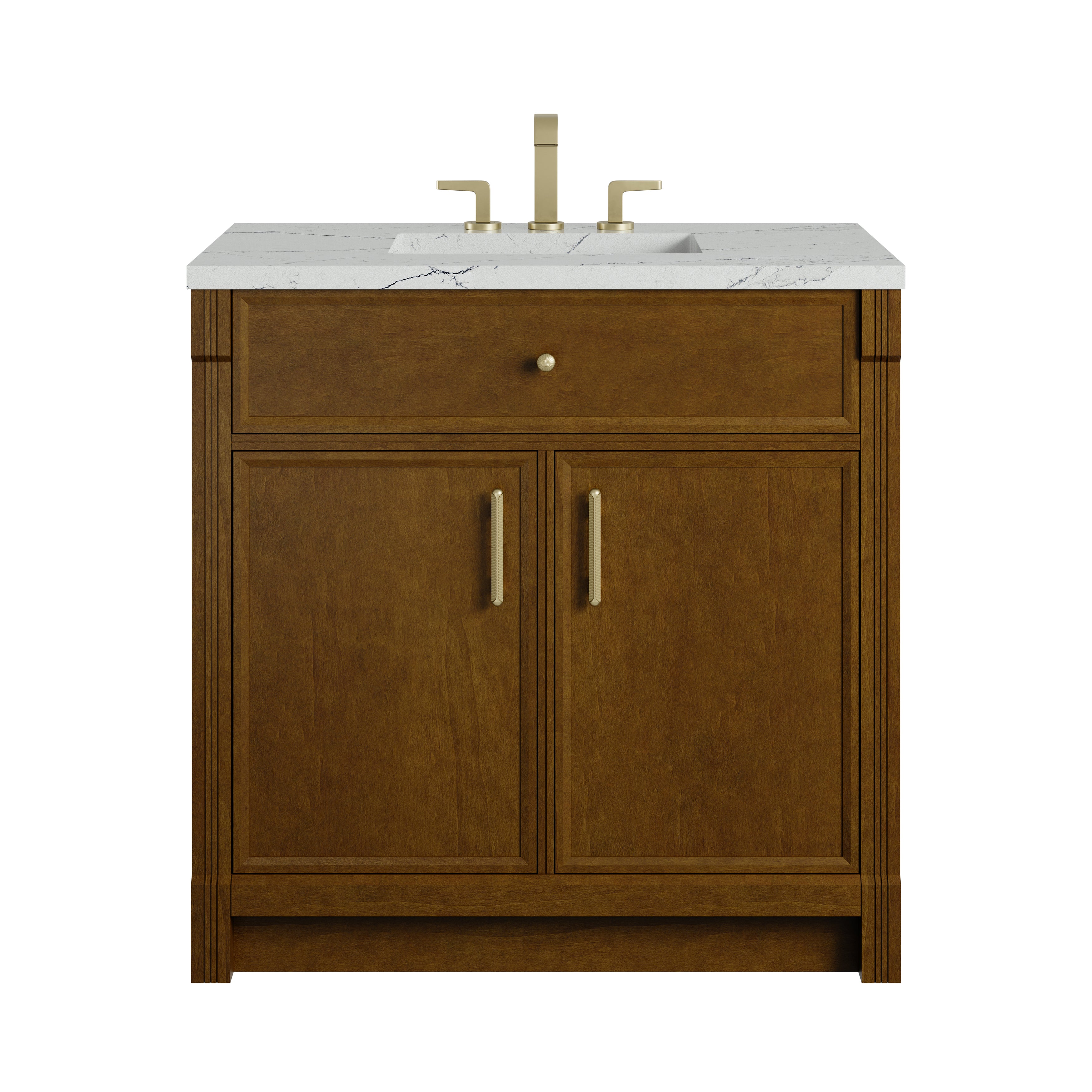 James Martin Bellshire 36" Single Vanity in Honey Oak with 3cm Countertop