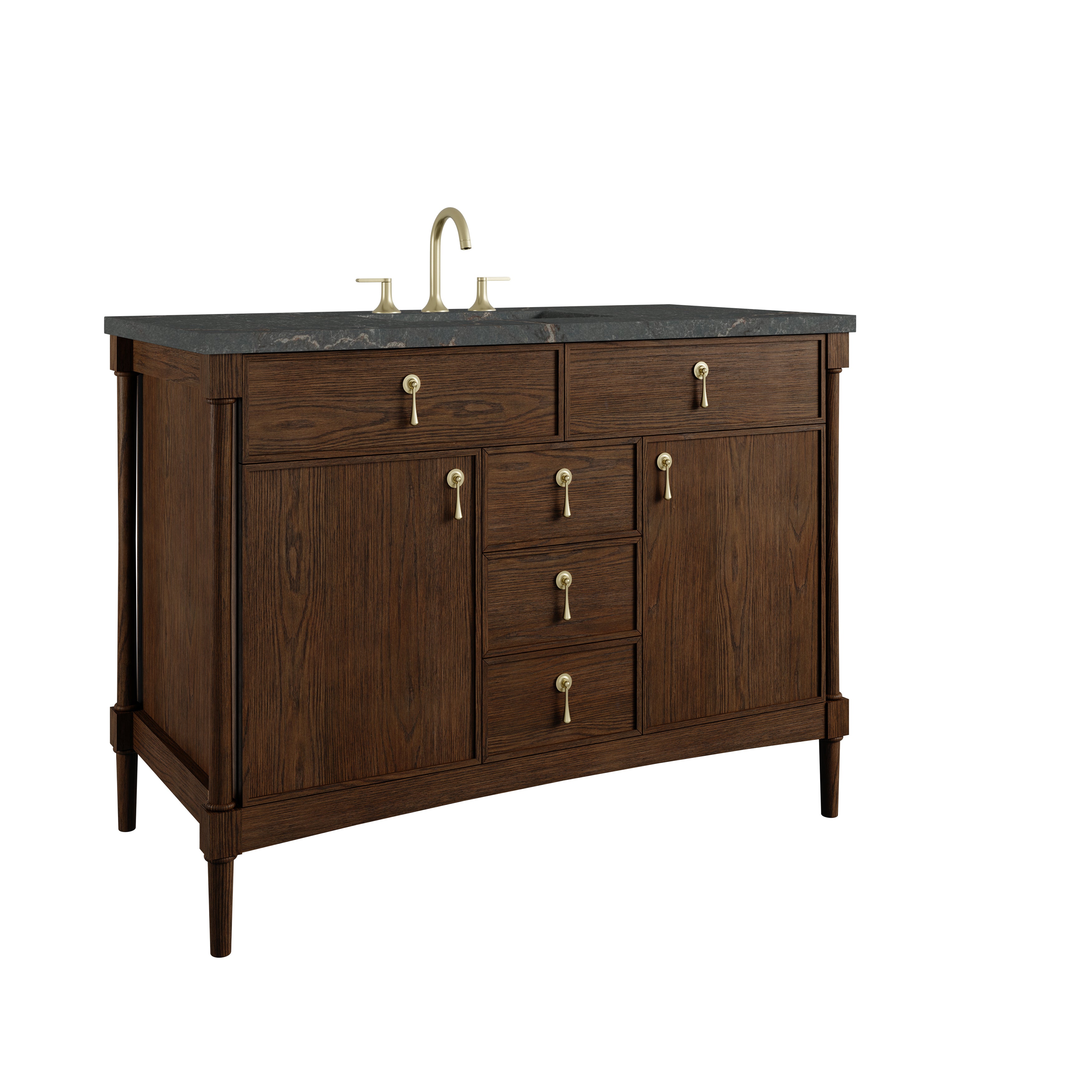 James Martin Kinnsden 48" Single Vanity in Sable Oak with 3cm Countertop