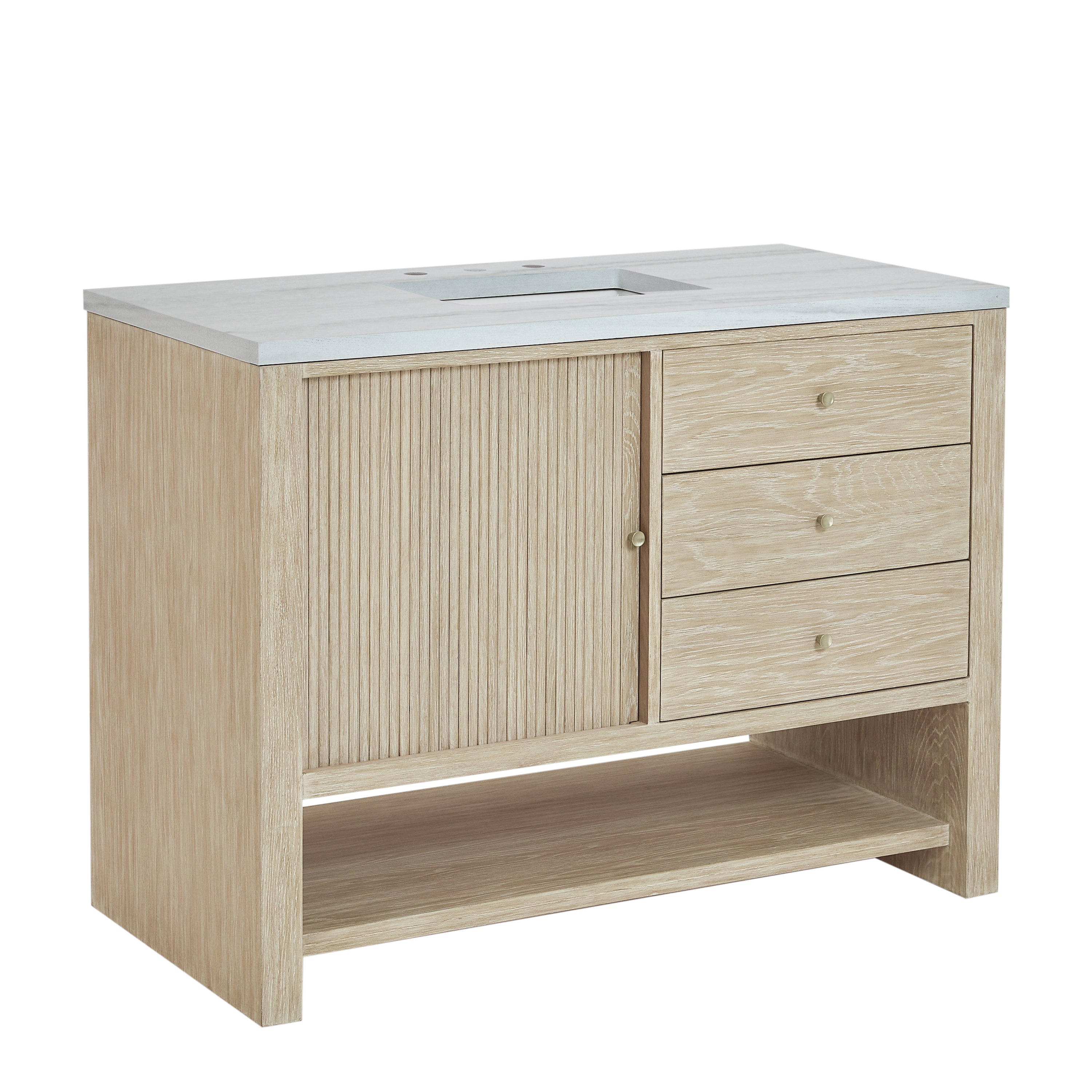 James Martin Marigot 48" Single Vanity in Sunwashed Oak with 3cm Countertop