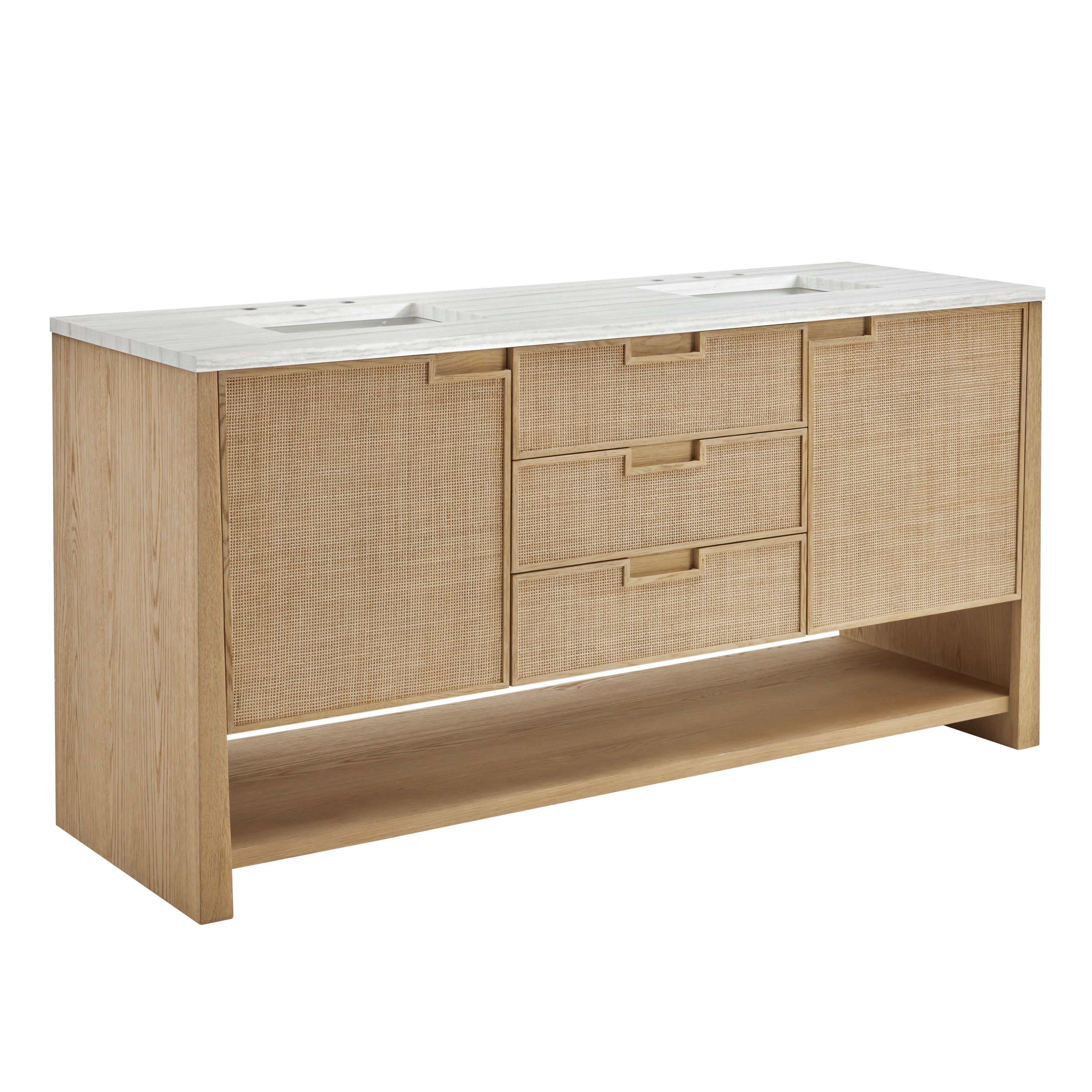 James Martin Solene 72" Double Vanity in Seaside Oak with 3cm Countertop