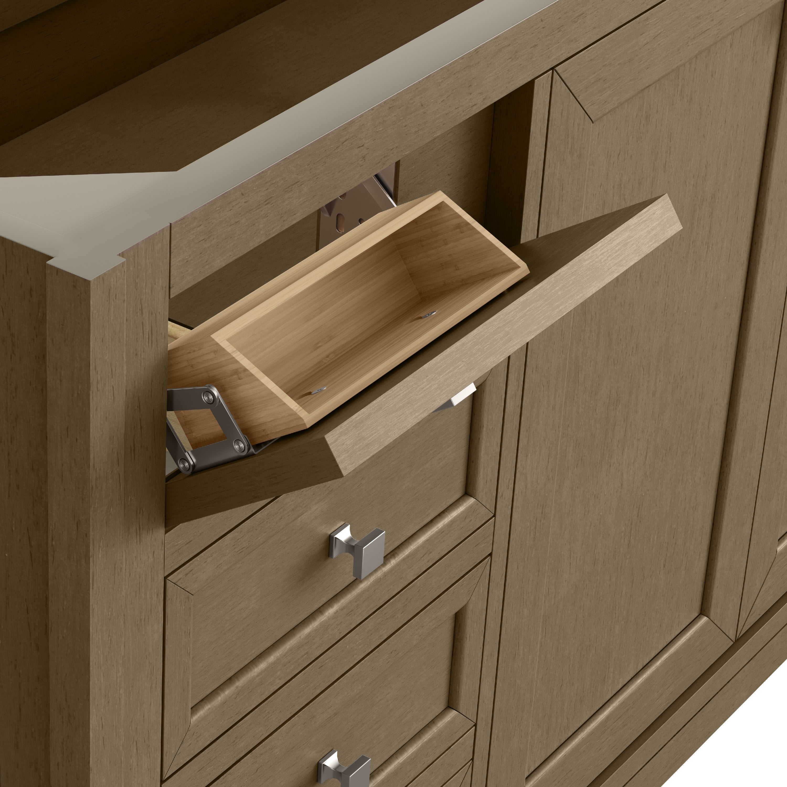James Martin Chicago 60" Double Vanity in Walnut Whisper with 3cm Countertop