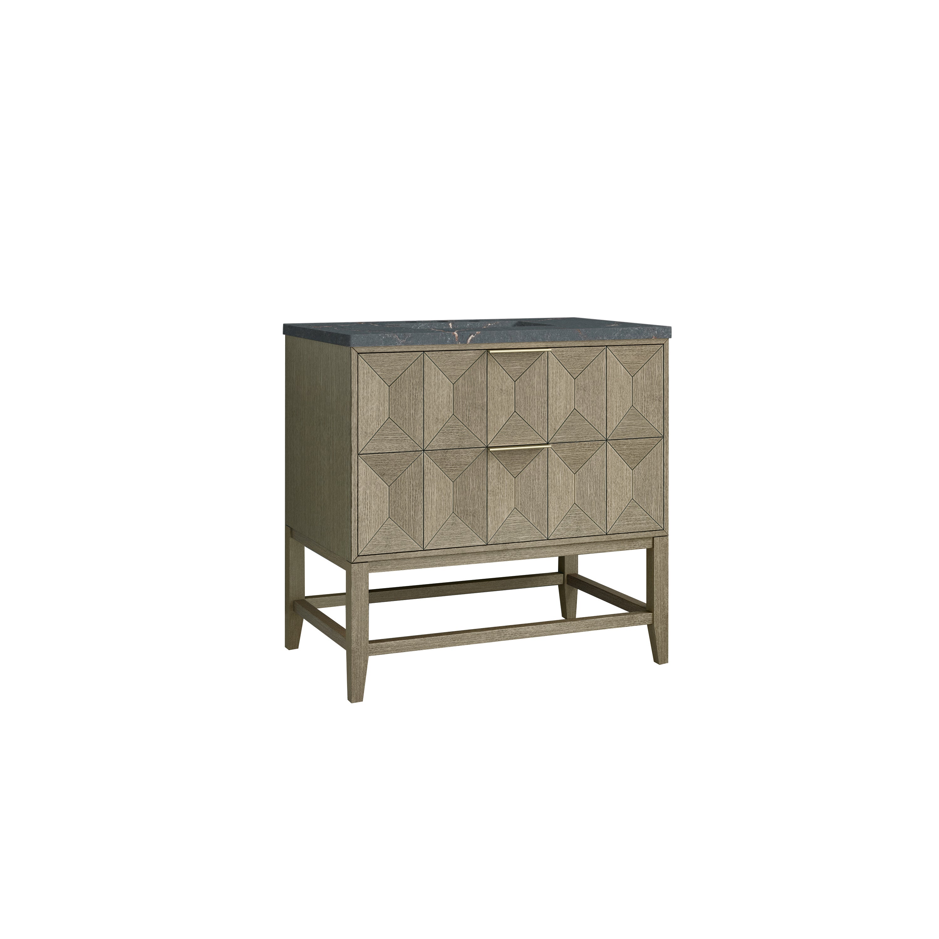 James Martin Emmeline 36" Single Vanity in Pebble Oak with 3cm Countertop
