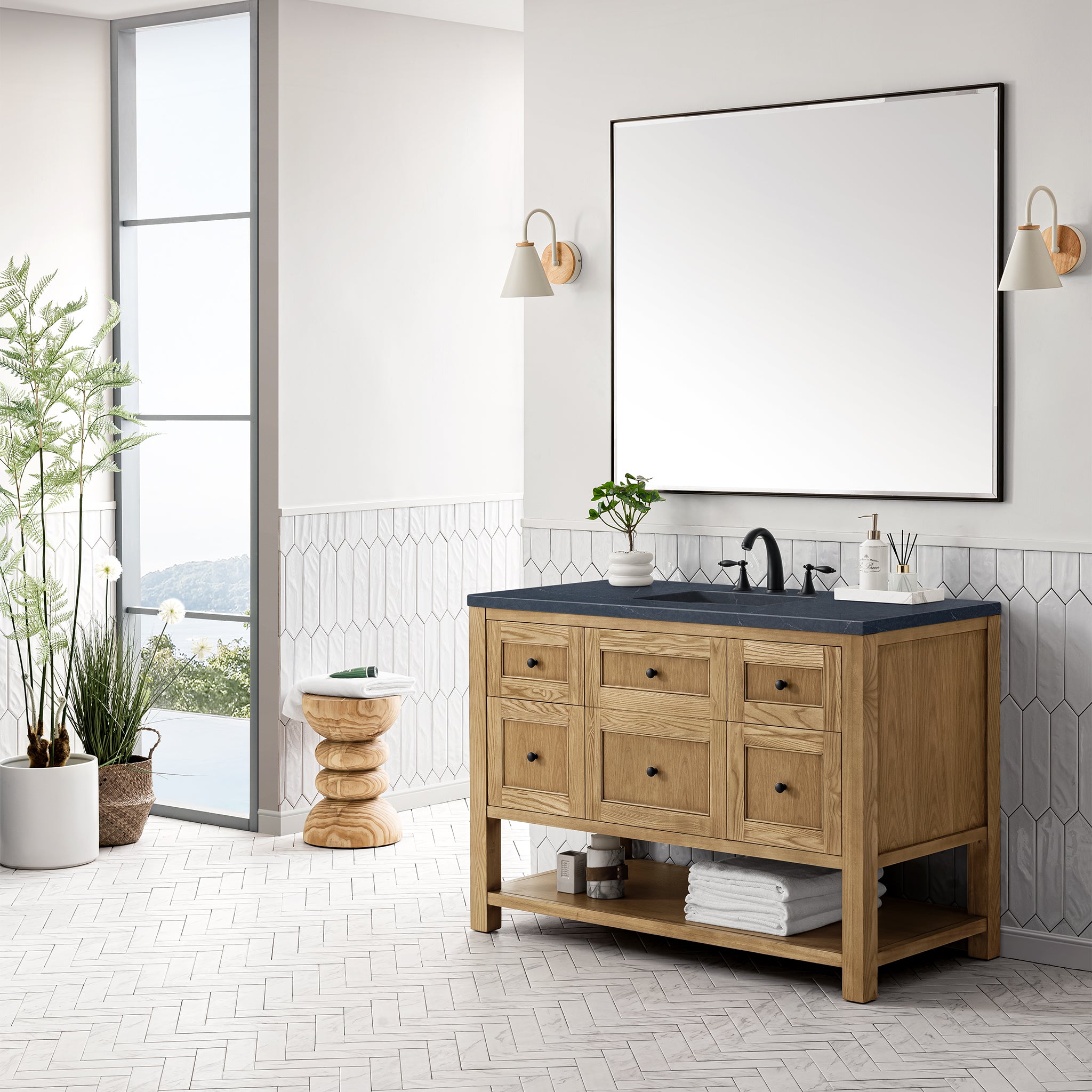 James Martin Breckenridge 48" Single Vanity in Light Natural Oak with 3cm Countertop