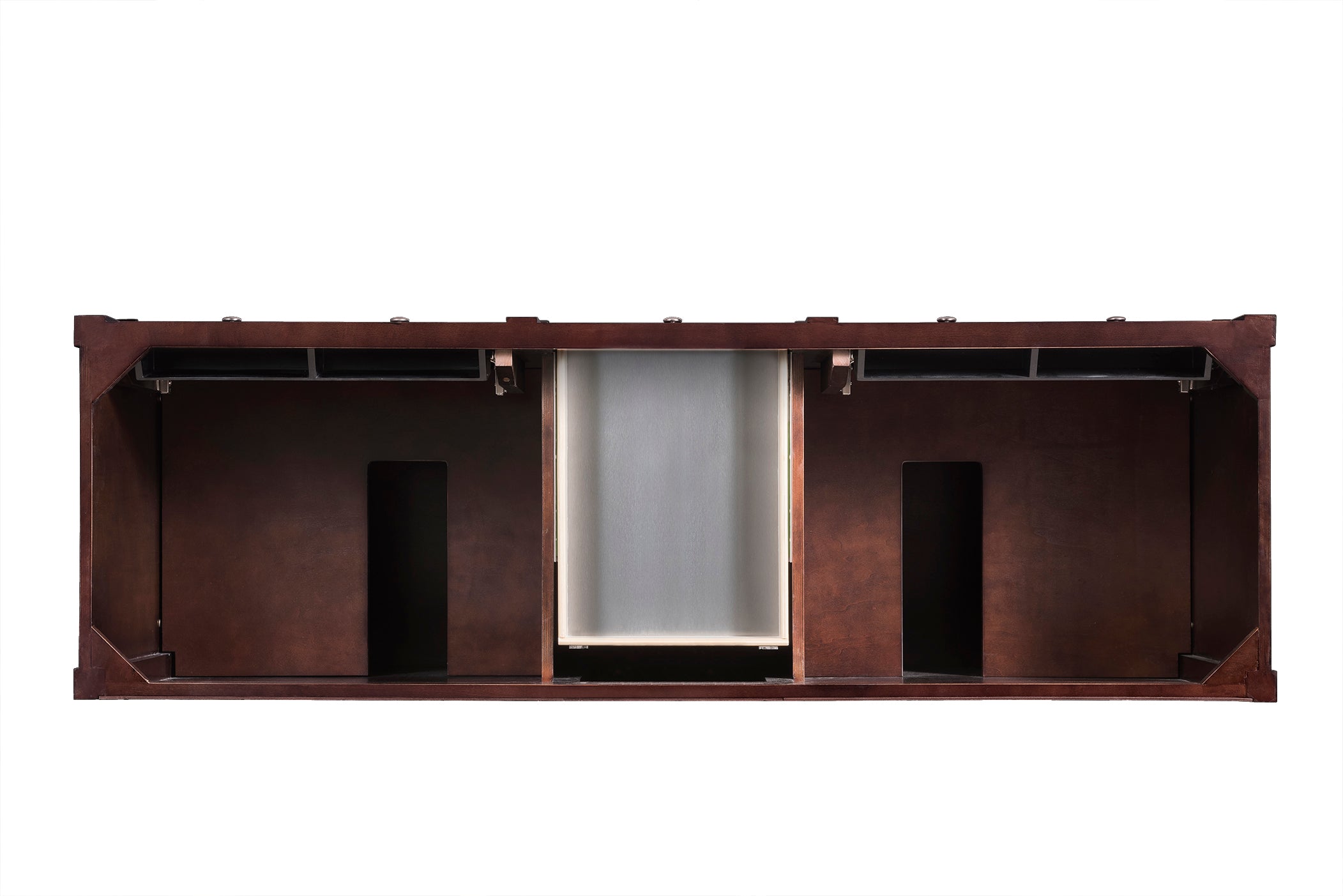 James Martin Brittany 72" Double Vanity in Burnished Mahogany with 3cm Countertop and FreePower Wireless Charger