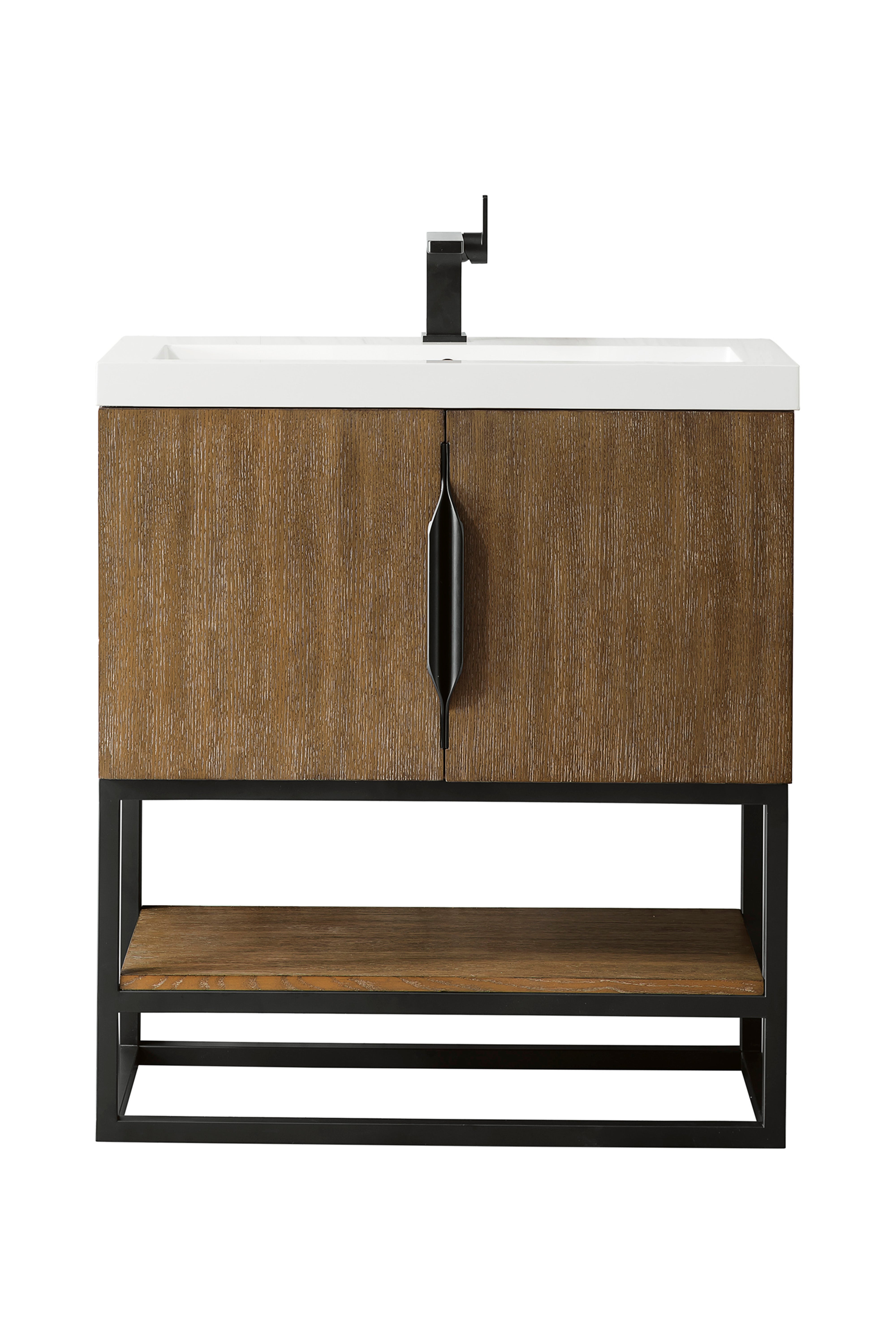 James Martin Columbia 31.5" Freestanding Single Vanity with Mineral Composite Stone Countertop